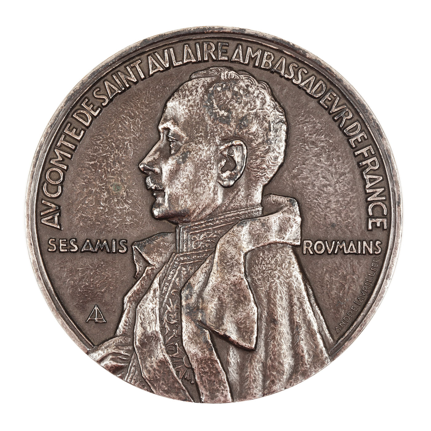 Medalie "Au comte de Saint Aulaire ambassadeur de France", gravor Andre Lavrillier, 1930
