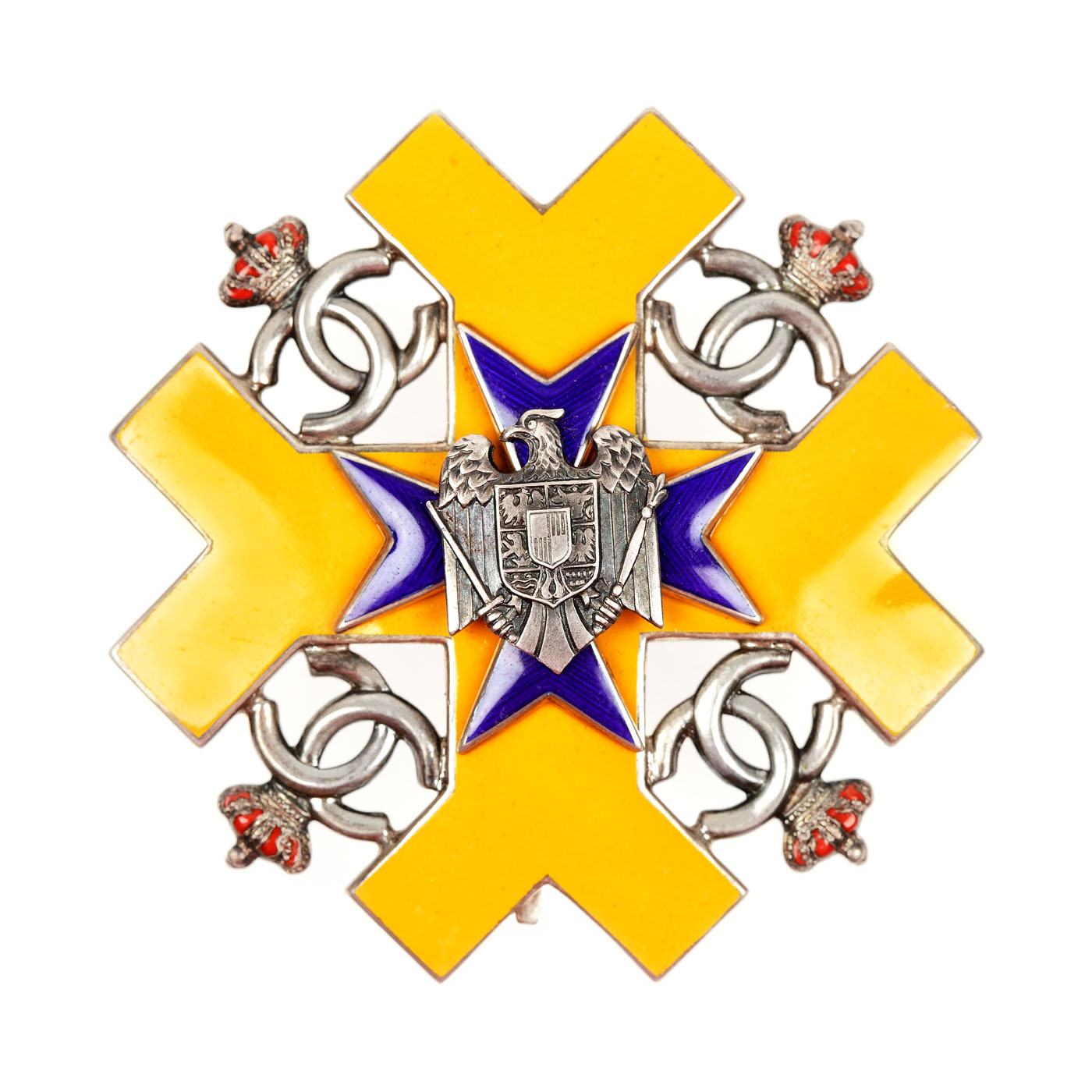 "Ordinul Meritul Străjeresc", clasa a II-a, din argint, gravor Joseph Resch fiul, București