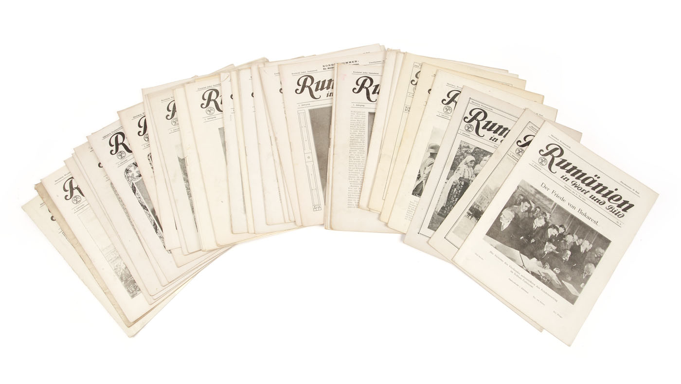 Lot format din 34 de reviste "Rumänien in Wort und Bild” din timpul ocupației germane, 1917