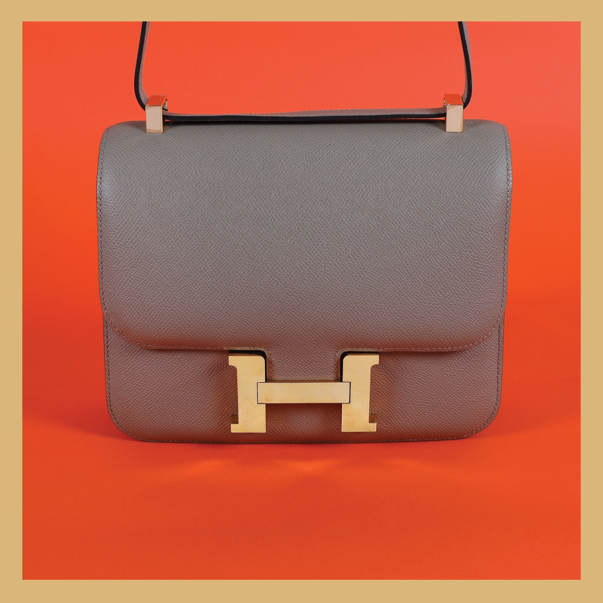 ”Constance 24” - geantă Hermès, din piele Epsom, de culoare Gris Asphalte, de damă, vine însoțită de factură, husă și cutie originală