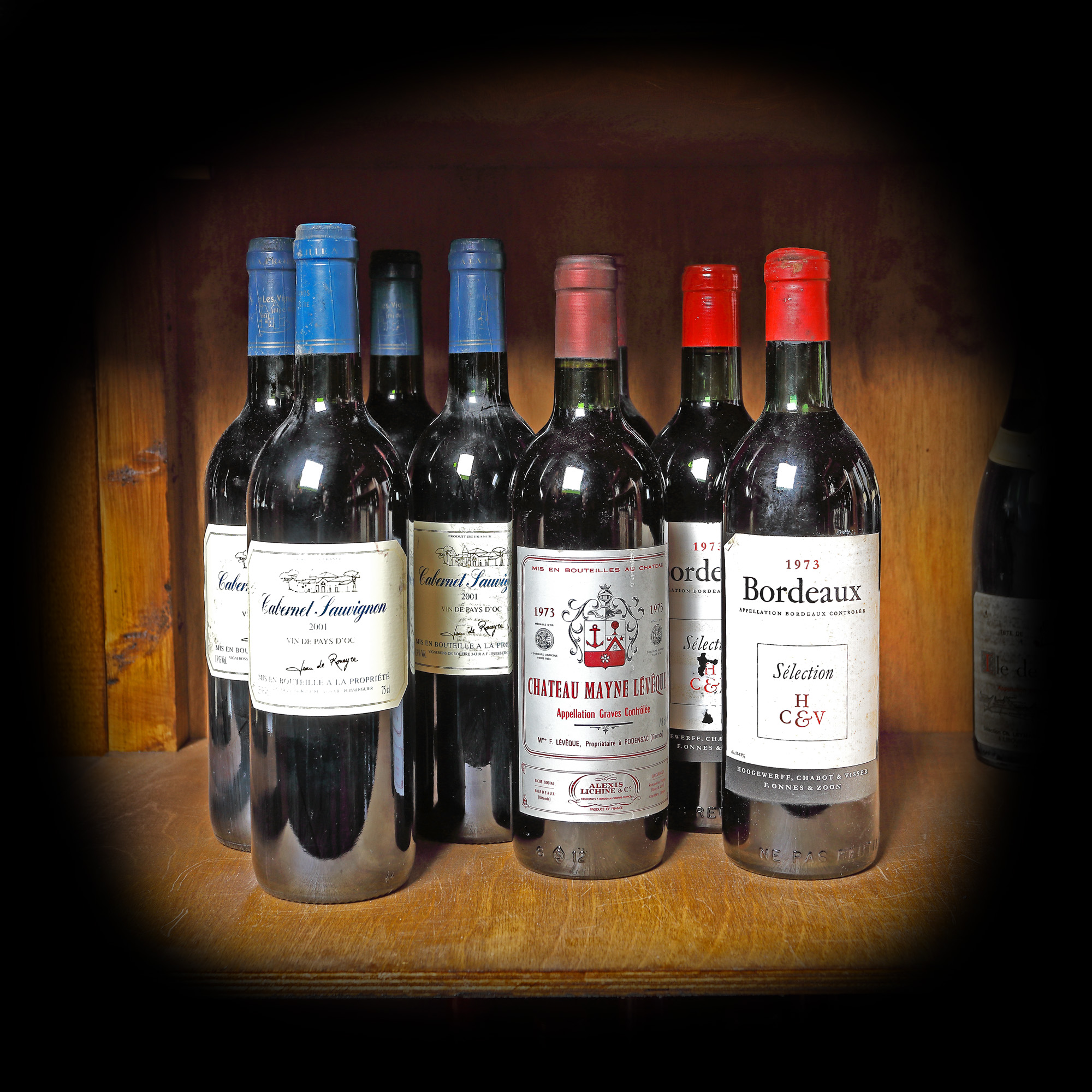 Fine French wine lot 1973-2001, 8b x 0.75l
