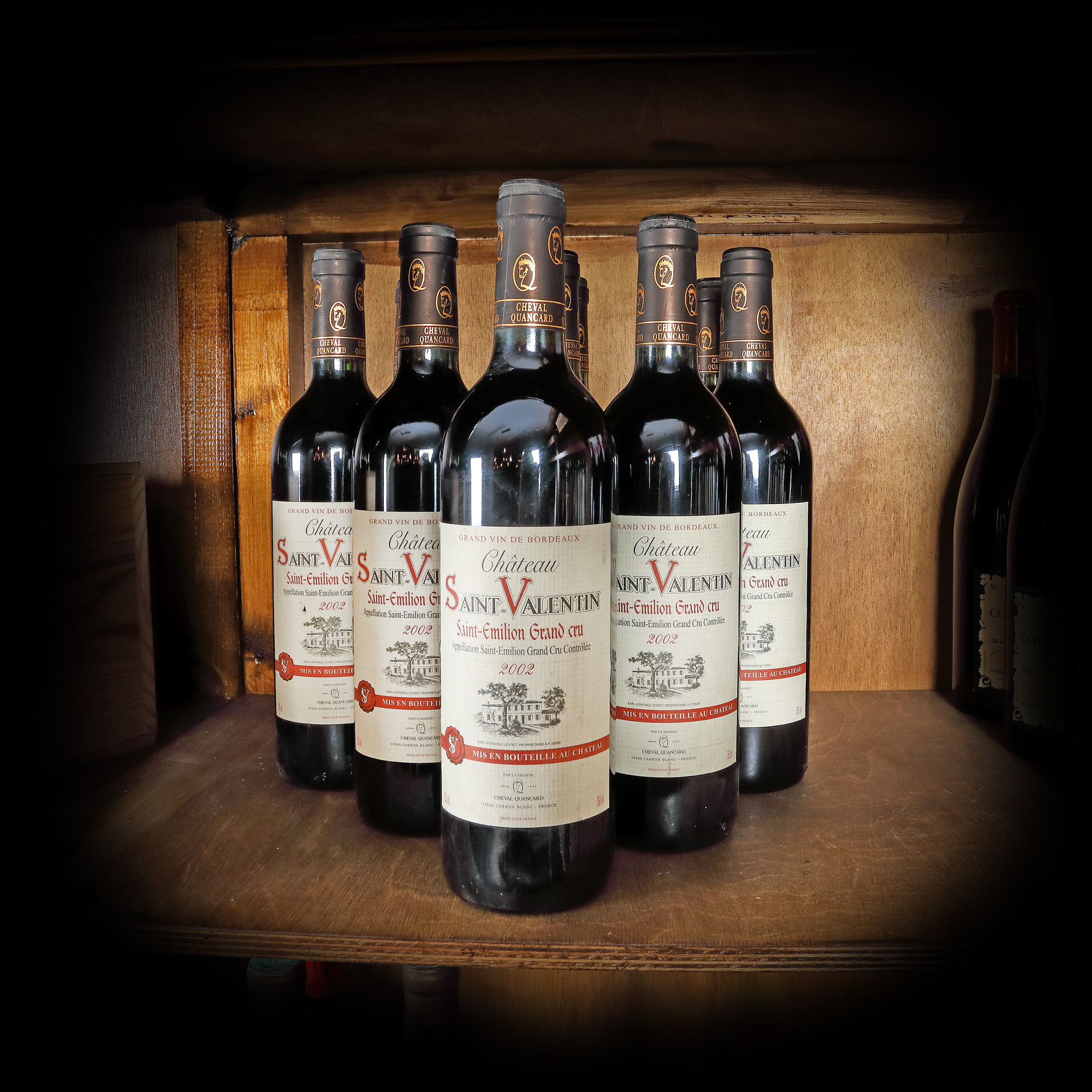 Lot de vinuri excepționale, Saint-Valentin, Saint-Émilion Grand Cru, 2002, 9st x 0,75l