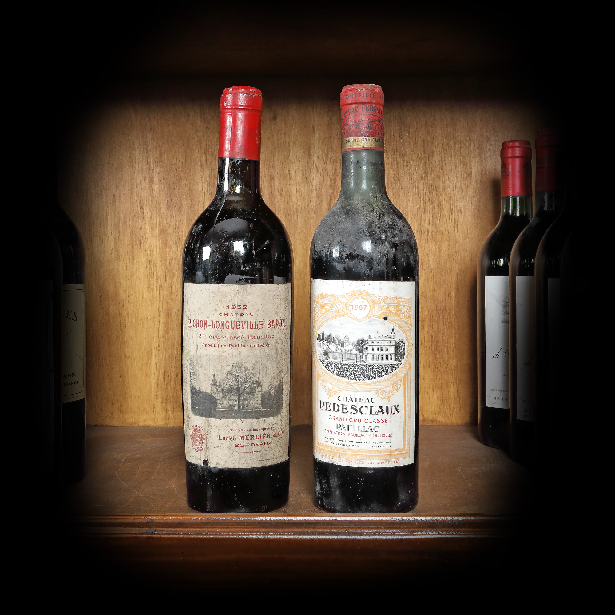 Lot de două vinuri Cru Classe de excepție, Pauillac, 1952 și 1967, 2st x 0,75l