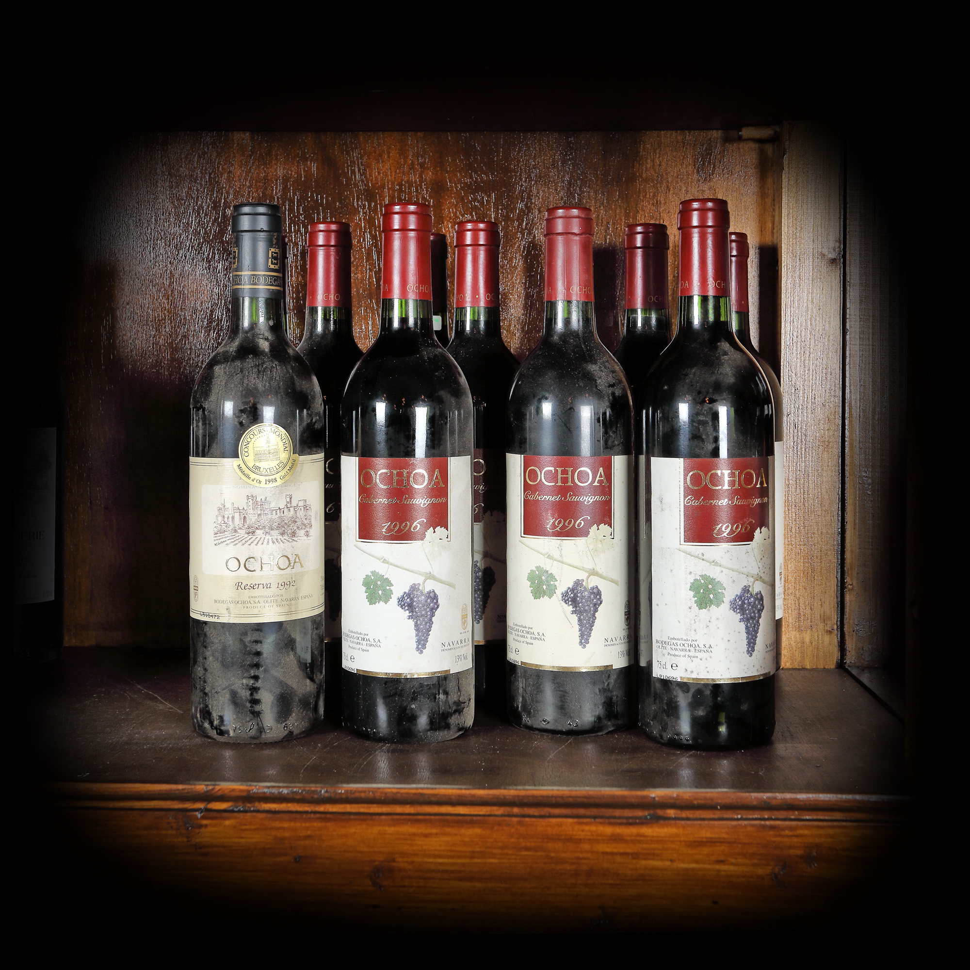 Lot de vinuri spaniole Ochoa, 1992/1996, 11st x 0,75l