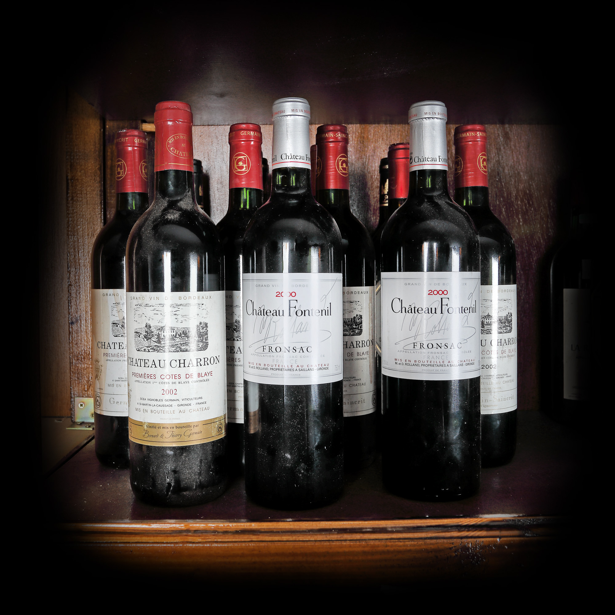 Mică colecție de vinuri Bordeaux și Fronsac, 1999/2000, 14st x 0,75l