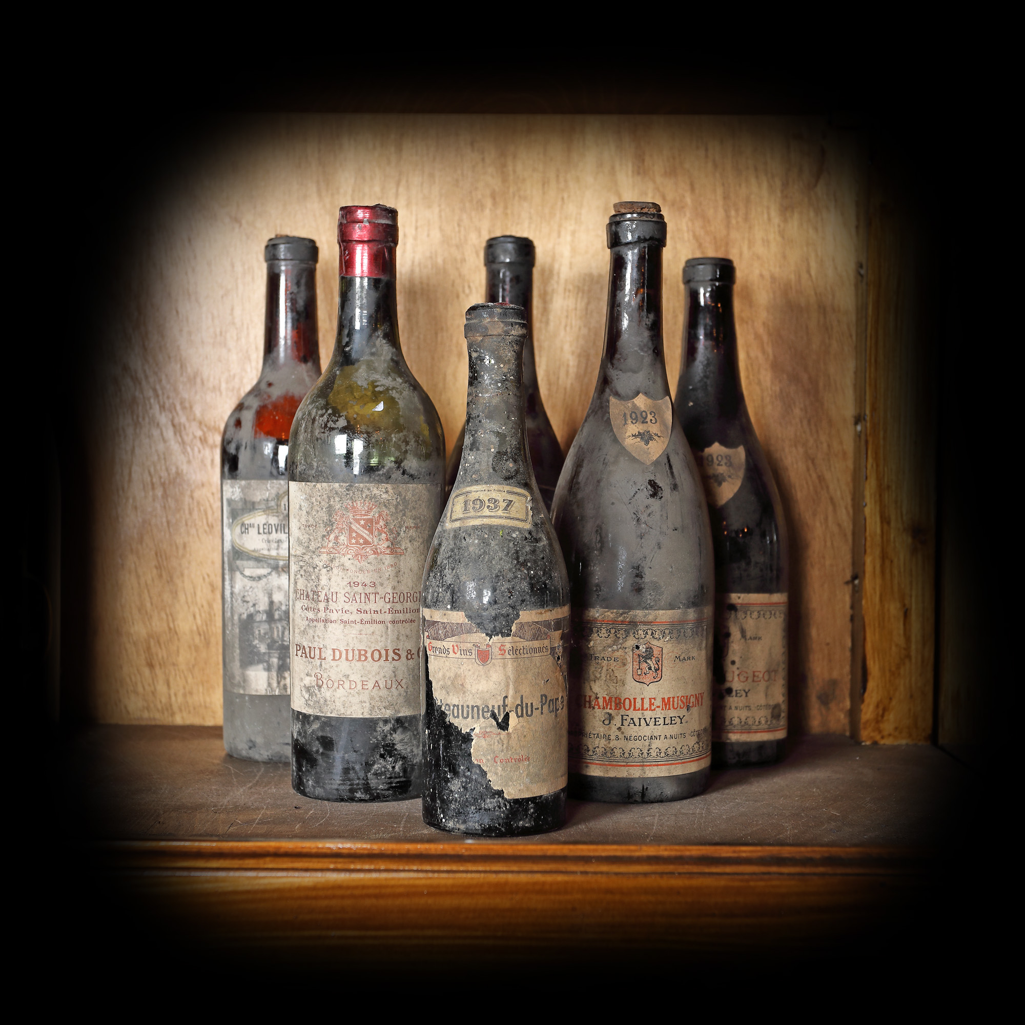 Selecție de vinuri de colecție, 1923/1937/1939/1943, 5st x 0,75l, 1st x 0,375l