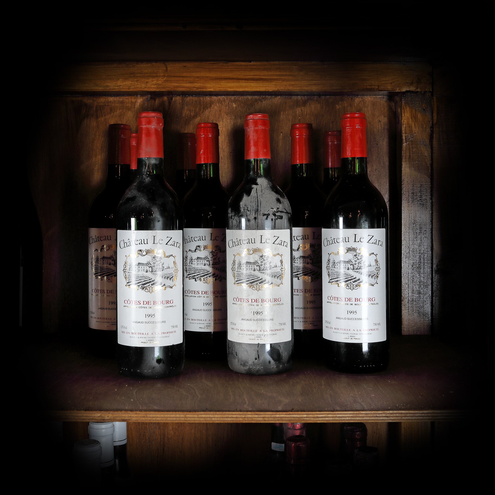 Lot de vinuri Château Le Zara, Côtes de Bourg, 1995, 10st x 0,75l