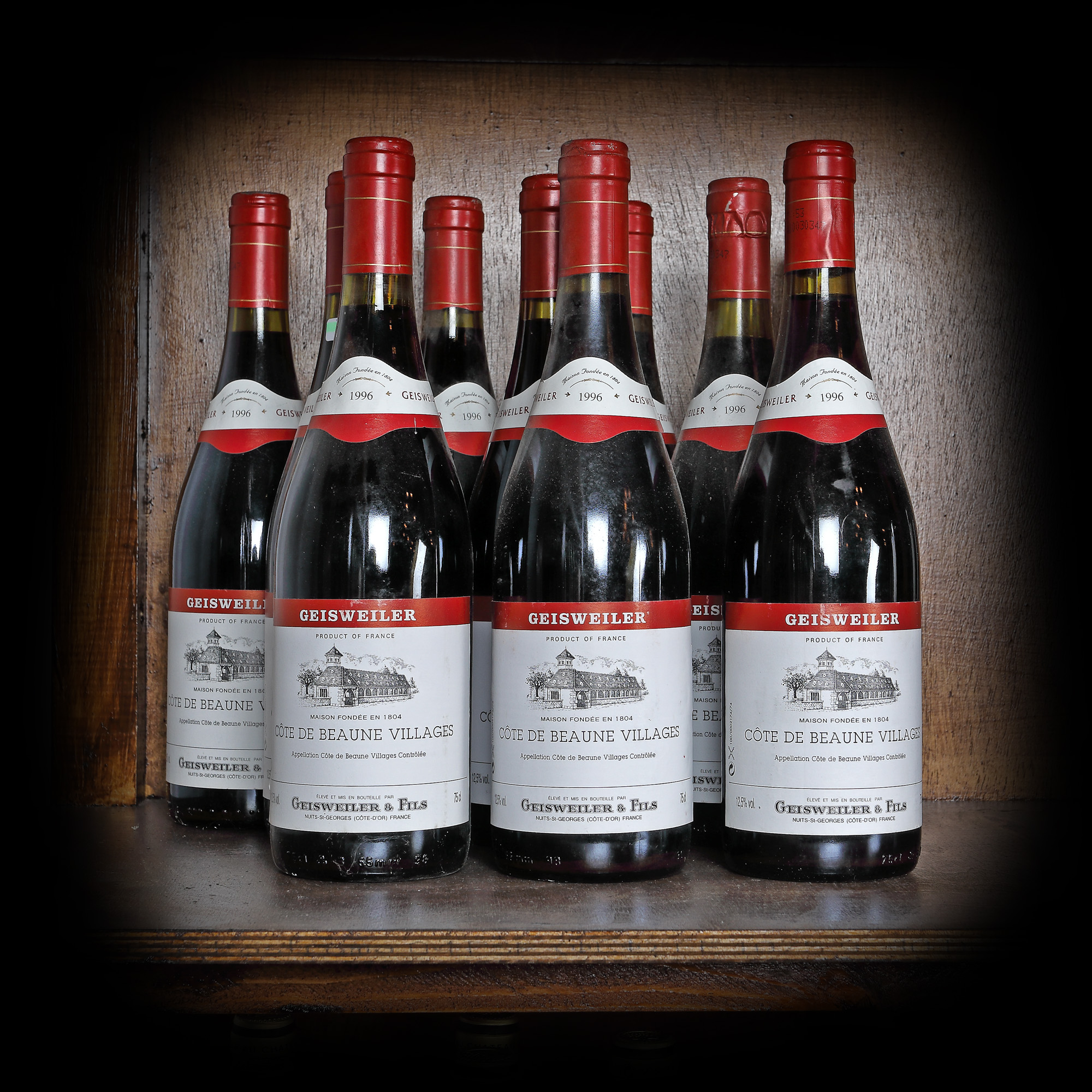 Lot de vinuri Côte de Beaune-Villages, Geisweiler & Fils, 1996, 10st x 0,75l