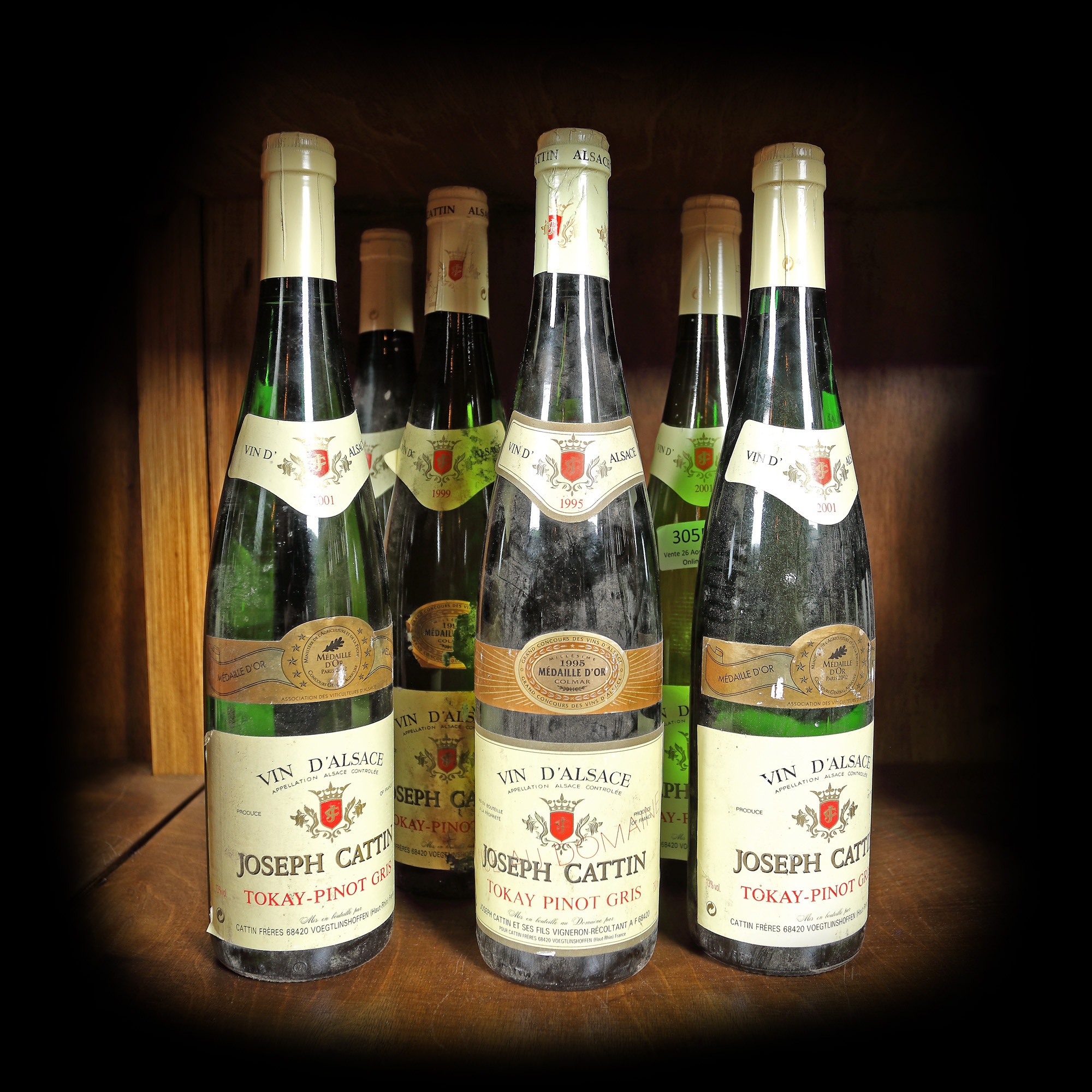 Verticală de Pinot Gris alsaciene, Joseph Cattin, 1995/1999/2001/2003, 7st x 0,75l