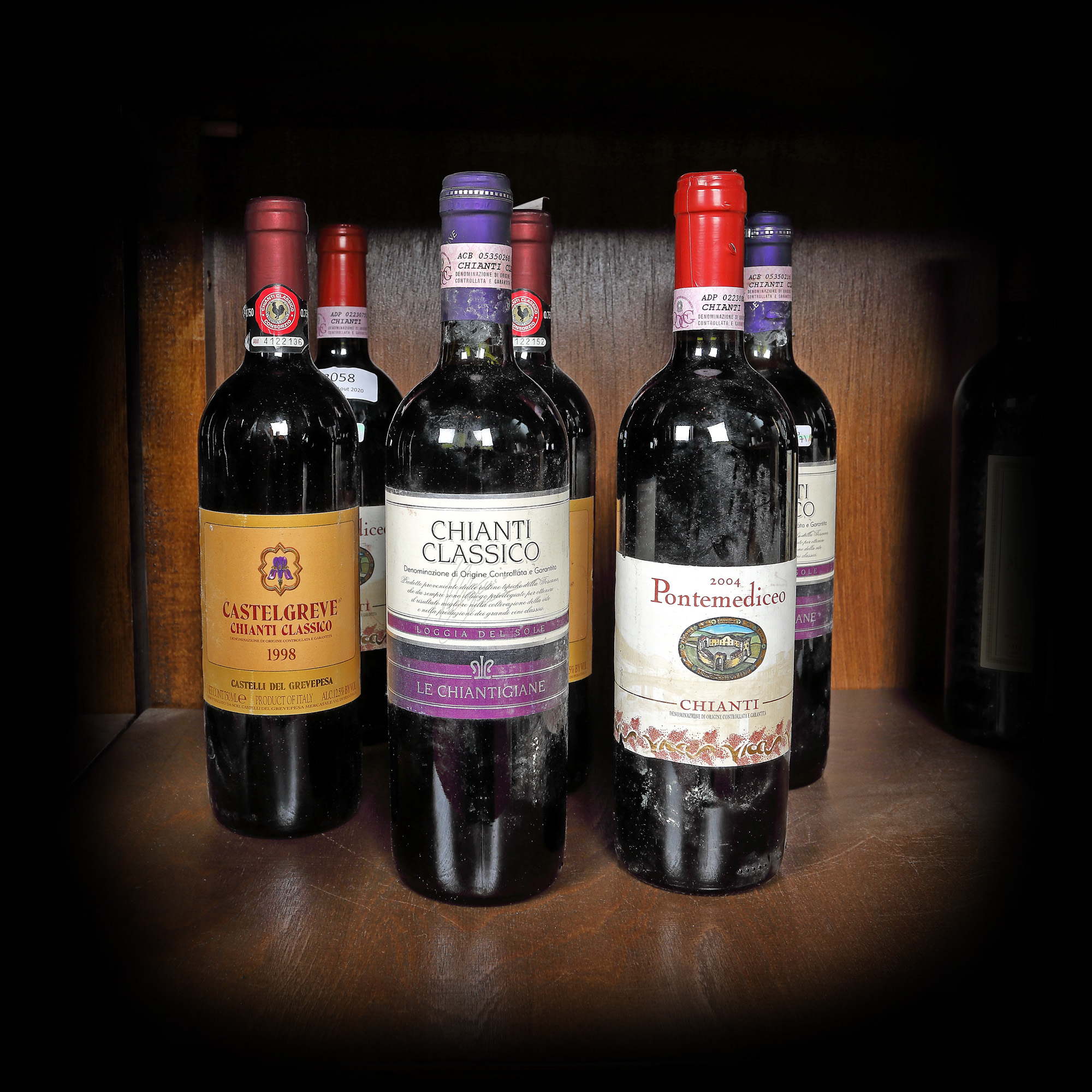 Colecție de vinuri italienești Chianti Classico, 1998/2001/2004, 7st x 0,75l