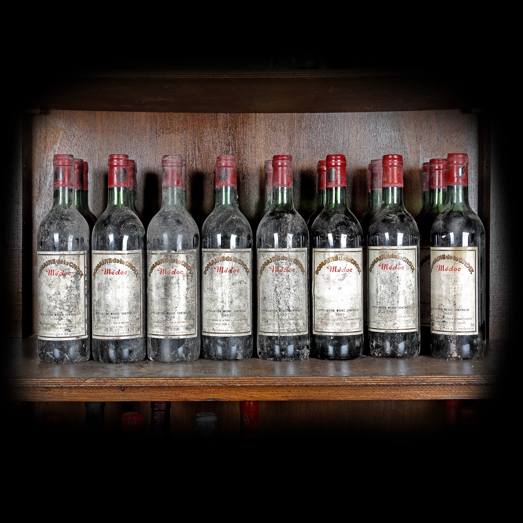 Lot format din vinuri Domaine de la Croix, Médoc, 1983, 24st x 0,75l