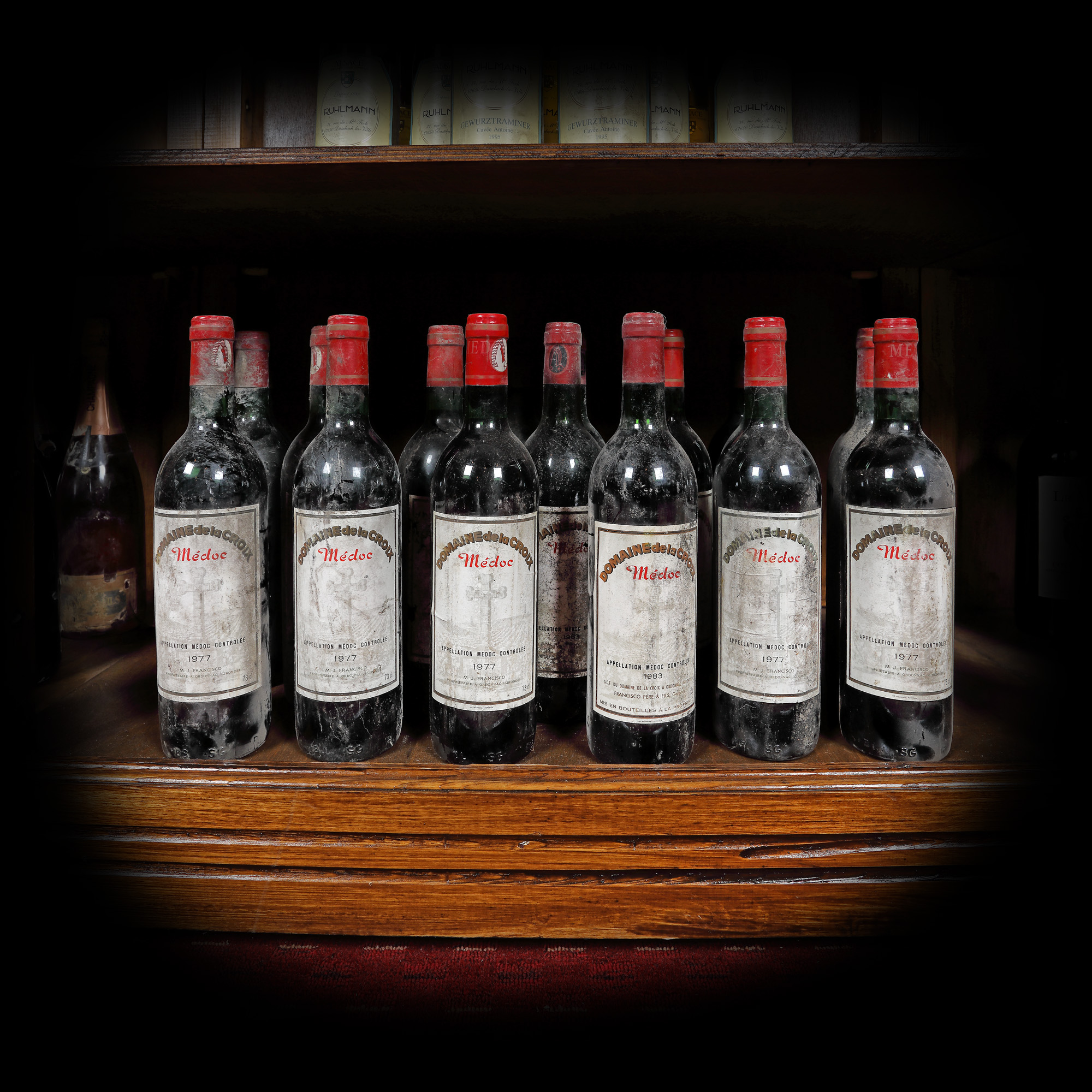 Lot format din vinuri Domaine de la Croix, Médoc, 1977/1983, 22st x 0,75l