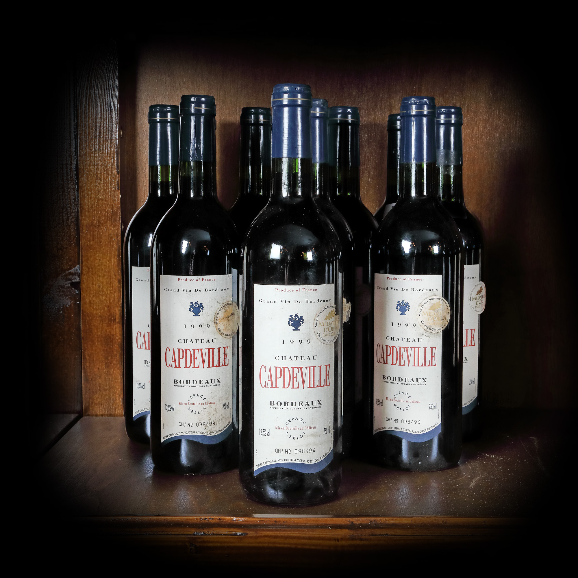 Lot de vinuri Château Capdeville, Bordeaux, 1999, 12st x 0,75l