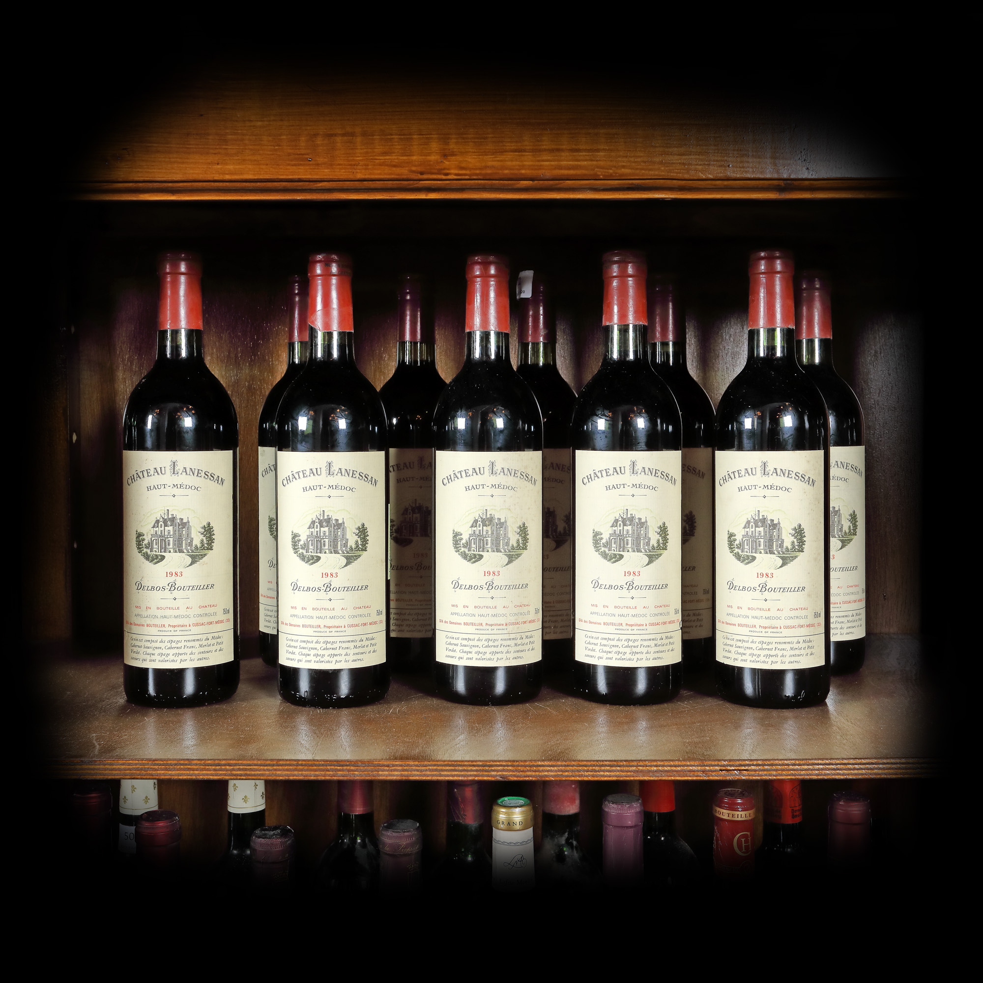 Lot de vinuri Château Lanessan, Haut-Médoc, 1983, 11st x 0,75l