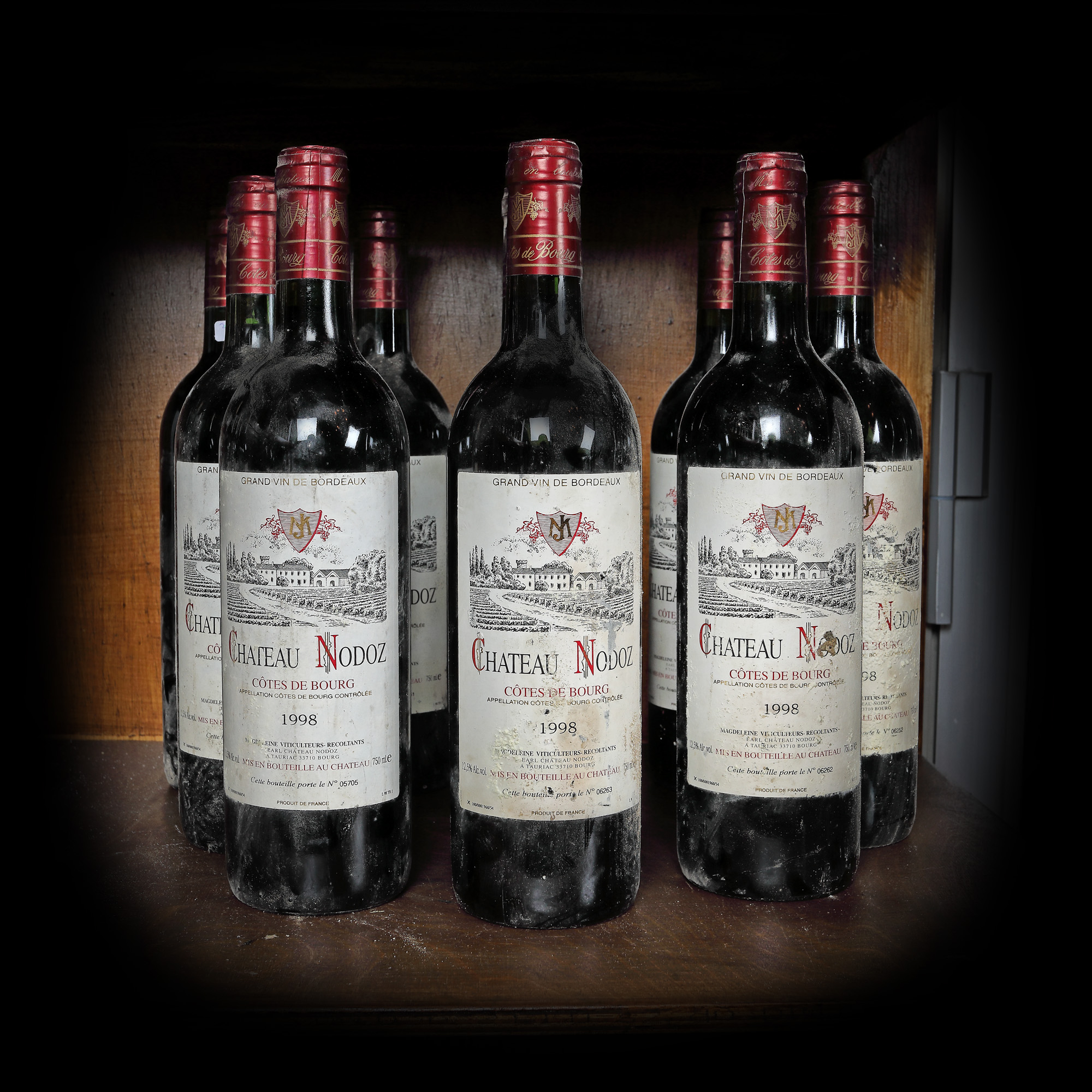 Lot de vinuri Château Nodoz, Côtes de Bourg, 1998, 10st x 0,75l