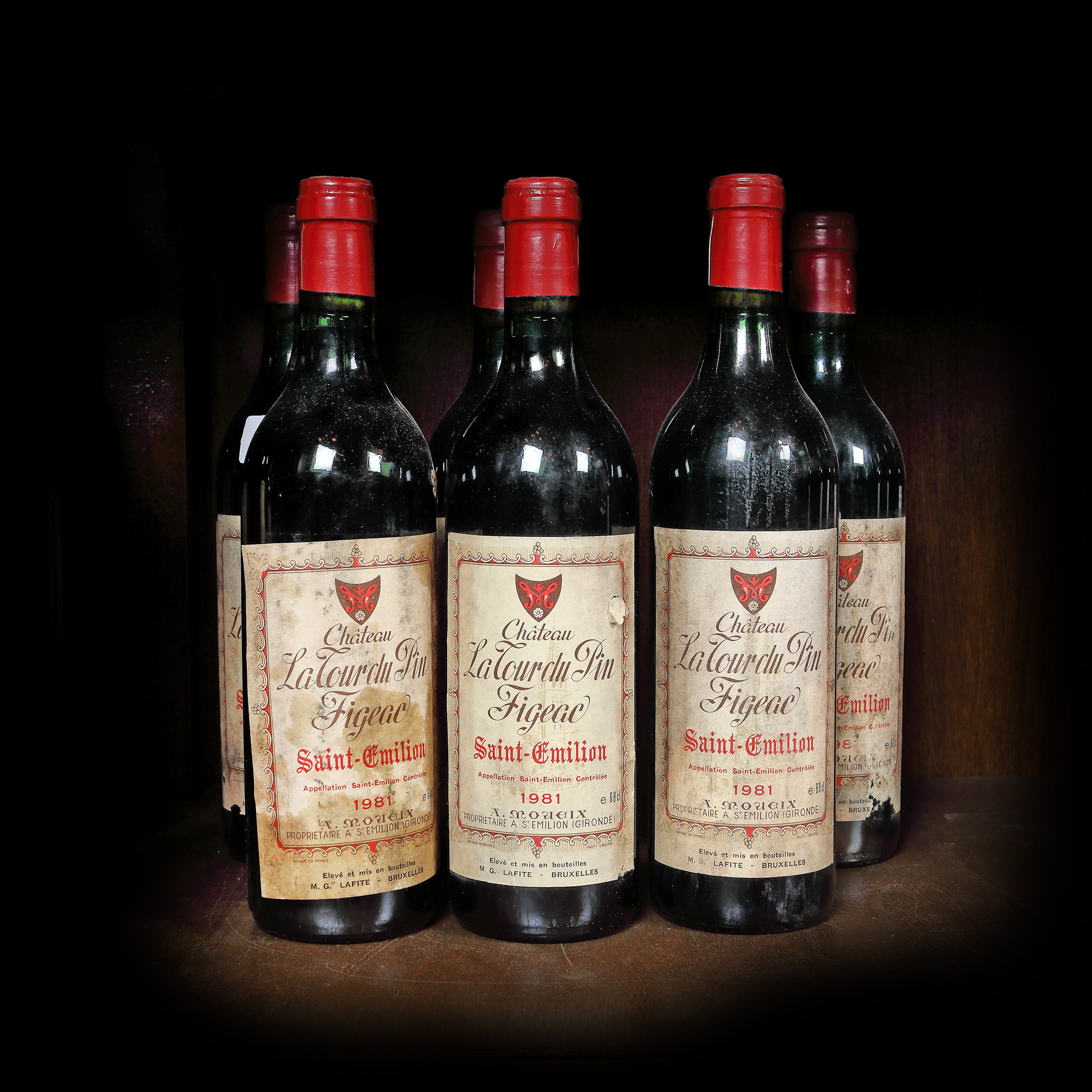 Lot de vinuri Château La Tour du Pin Figeac, Saint-Émilion, 1981, 6st x 0,75l