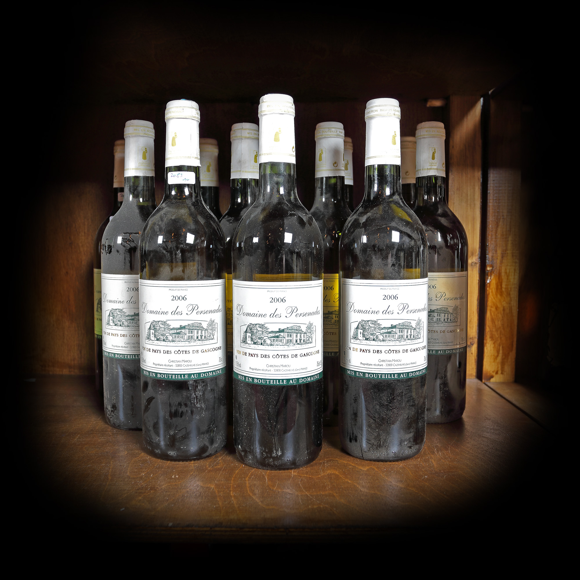 Lot de vinuri Domaine des Persenades, Blanc, Côte de Gascogne, 2004/2006, 12st x 0,75l