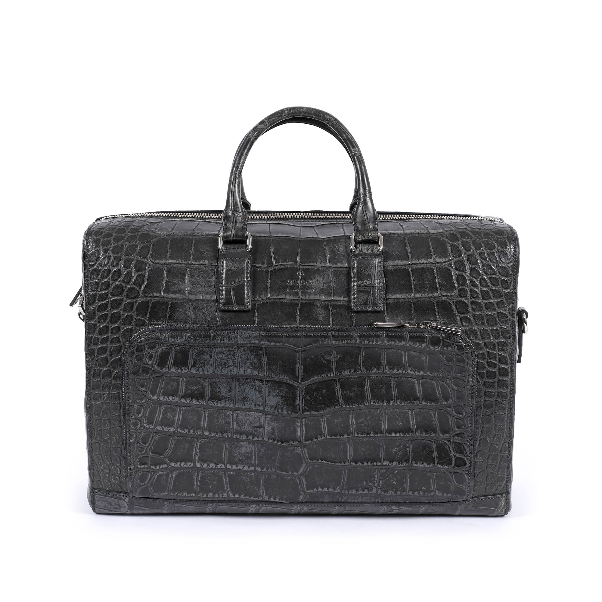 Gucci bag, crocodile leather, brown