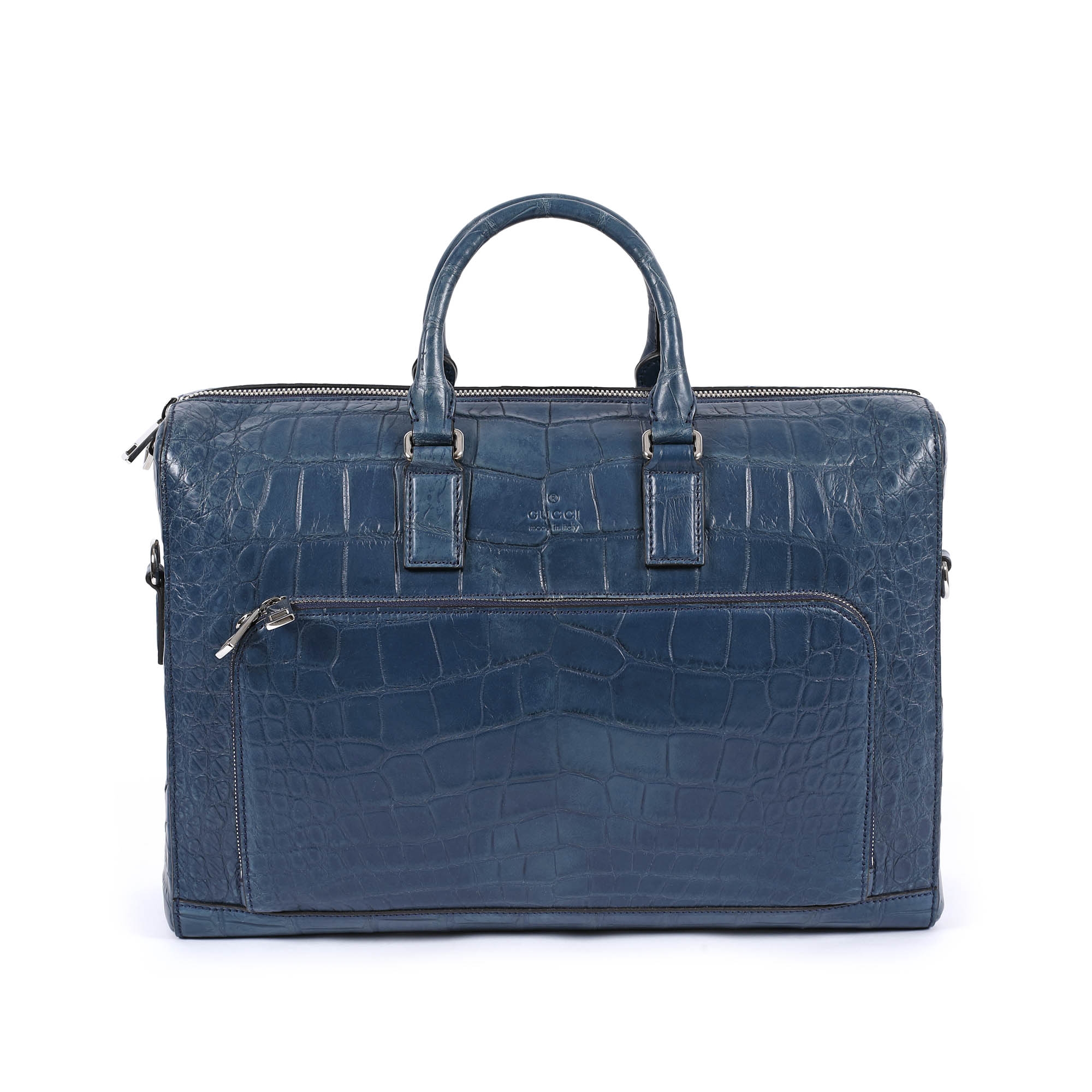 Gucci bag, crocodile leather, blue