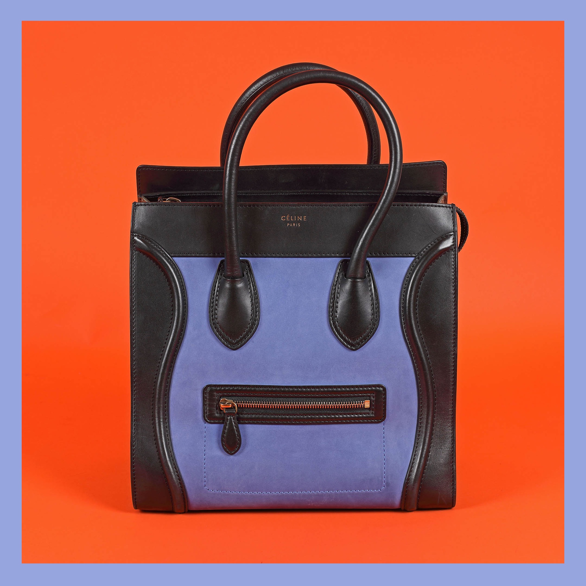 ”Luggage” - geantă Céline, din piele, în trei culori, însoțită de husă originală