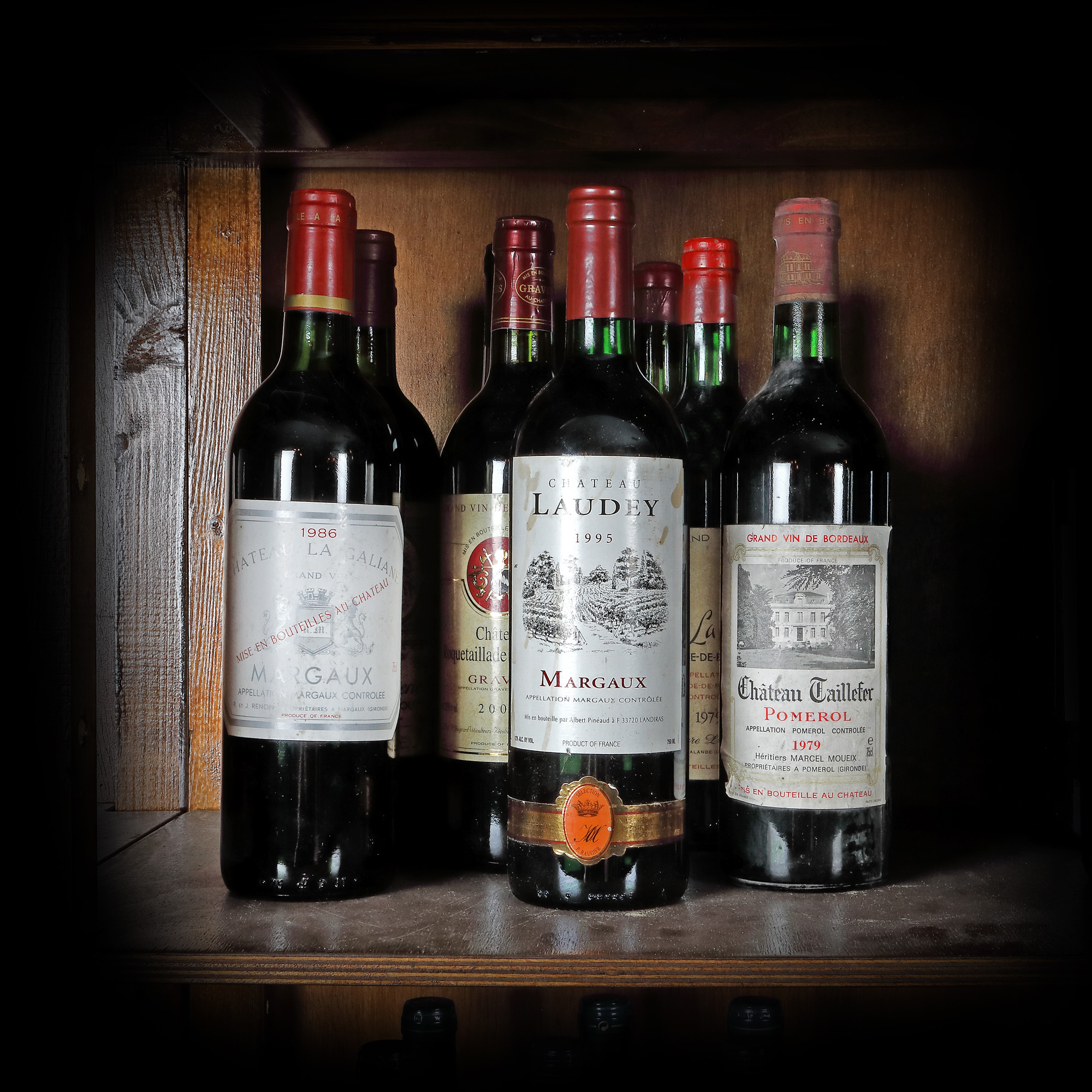 Selecție de vinuri Margaux, Pomerol și Graves, 1970-2001, 10st x 0,75l