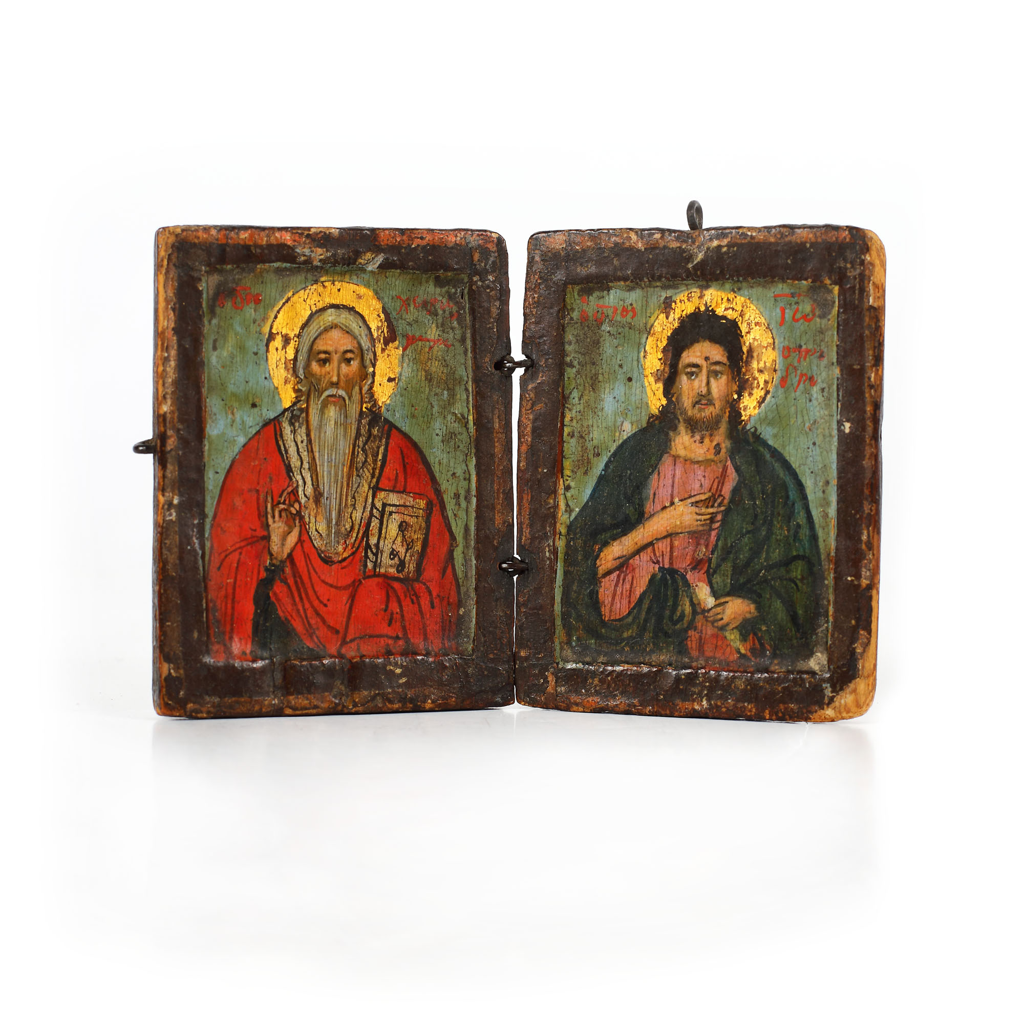 Diptych, "Saint Haralambie and Saint John", Romanian school, early 19th century