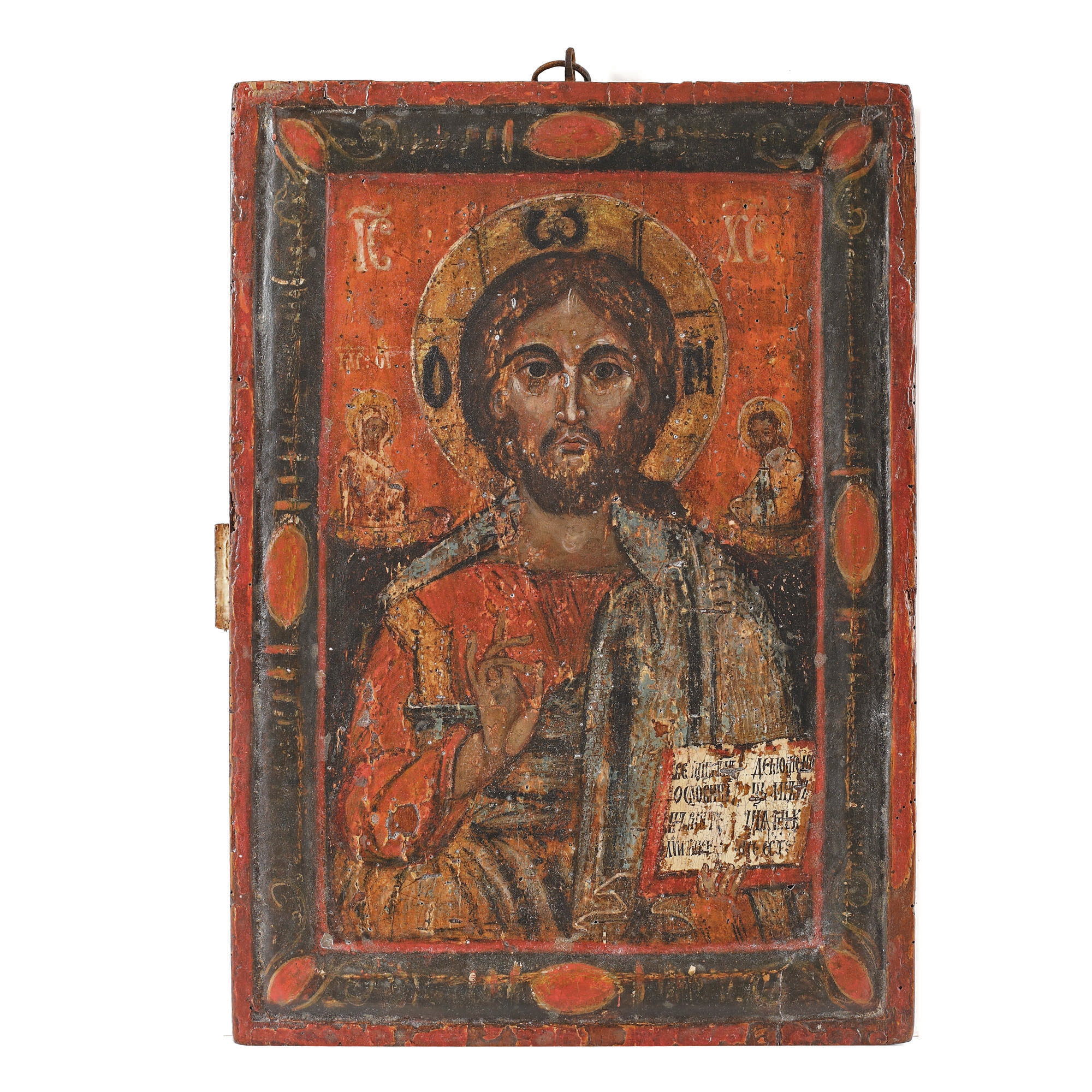 Icoană pe lemn, ”Iisus Pantocrator”, școală transilvăneană, jumătatea nordică a Transilvaniei, începutul sec. XVIII, de colecție