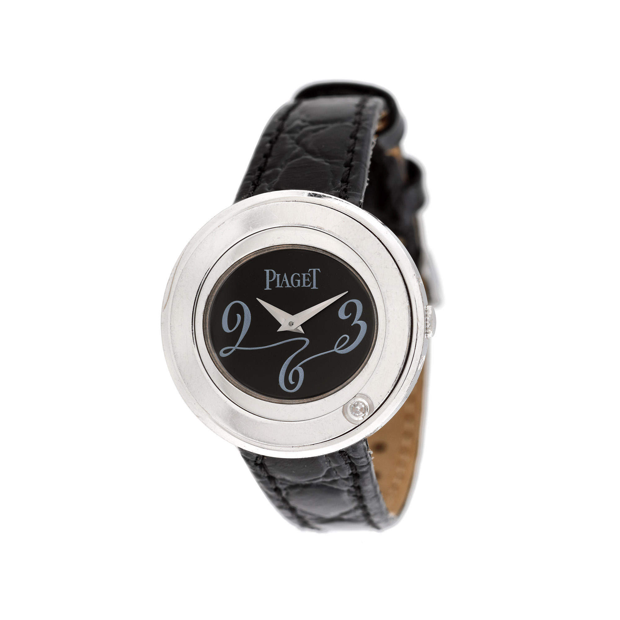 Ceas Piaget Possesion, din aur alb, de mână, de damă, însoțit de acte de proveniență