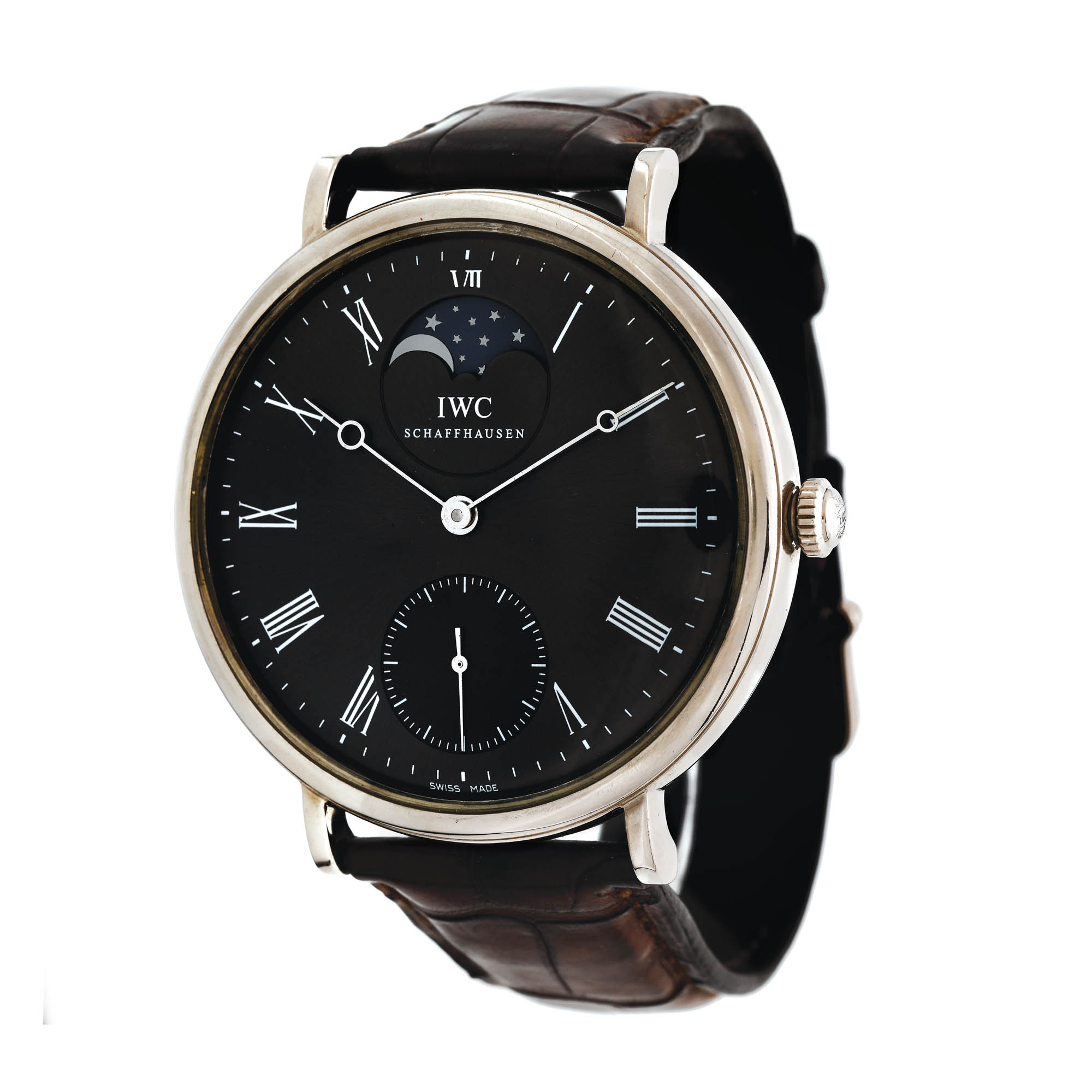 Ceas IWC Portofino, din aur alb, de mână, bărbătesc, însoțit de acte de proveniență