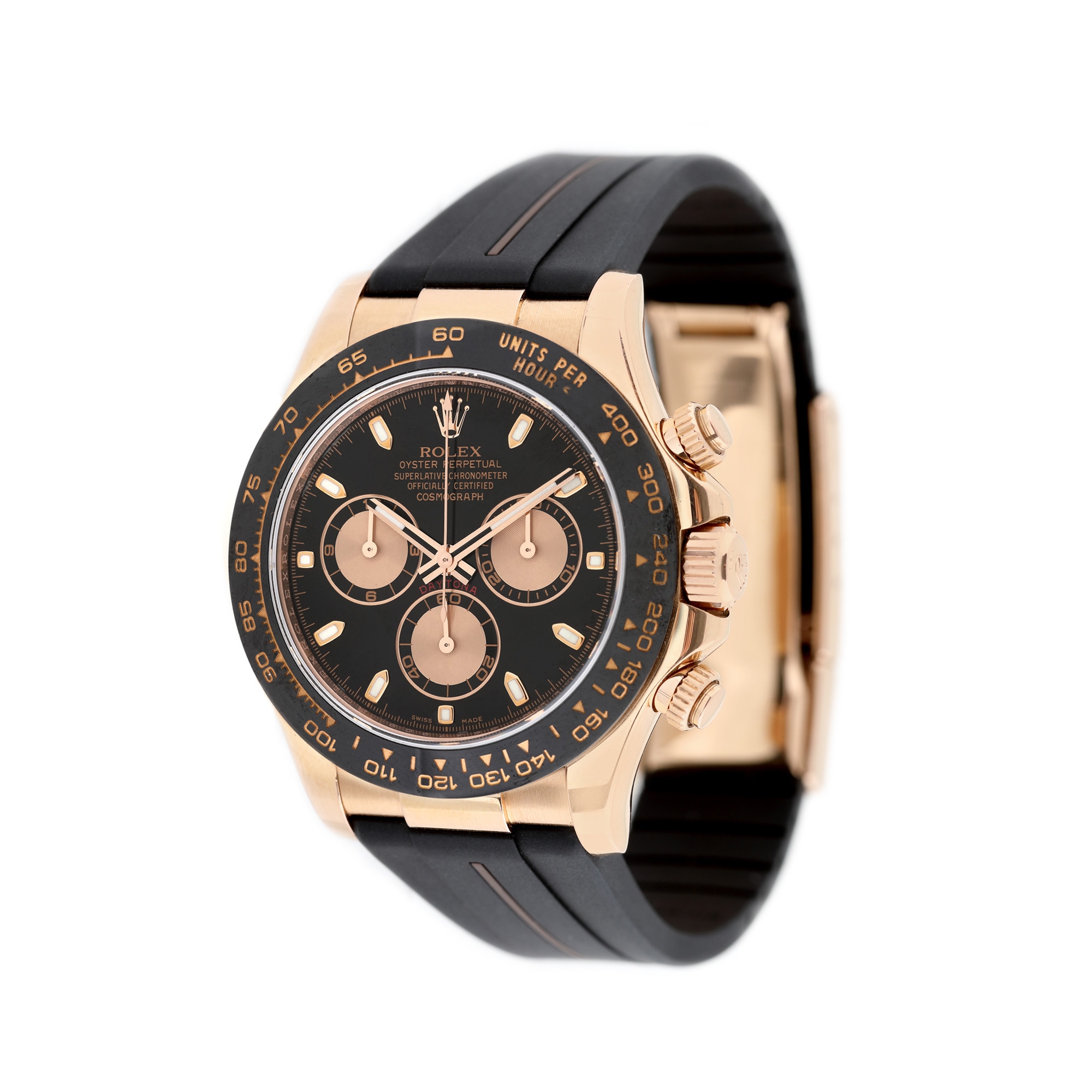 Ceas Rolex Cosmograph Daytona, din aur roz, de mână, bărbătesc, însoțit de card de garanție