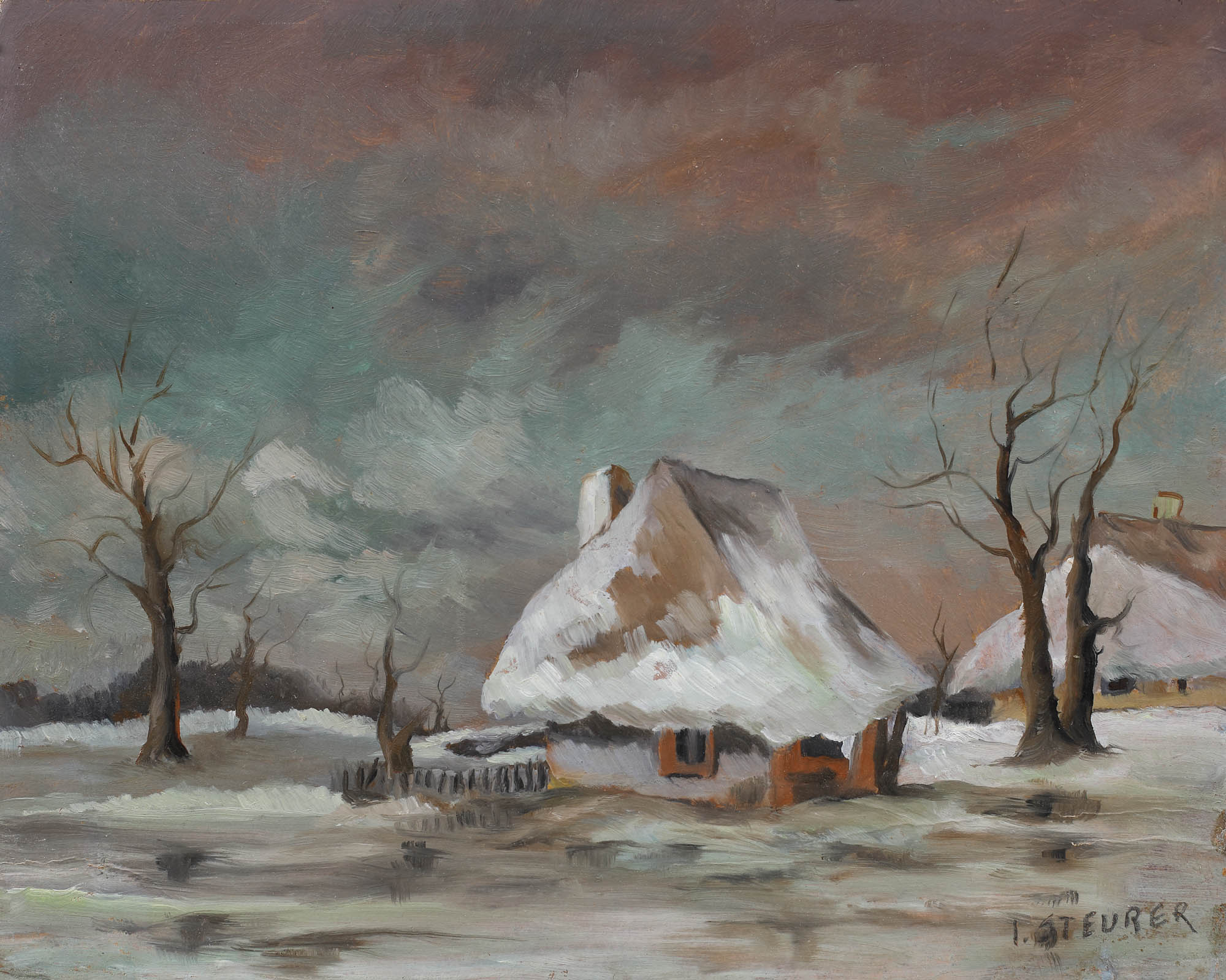Winter in grandparents' village