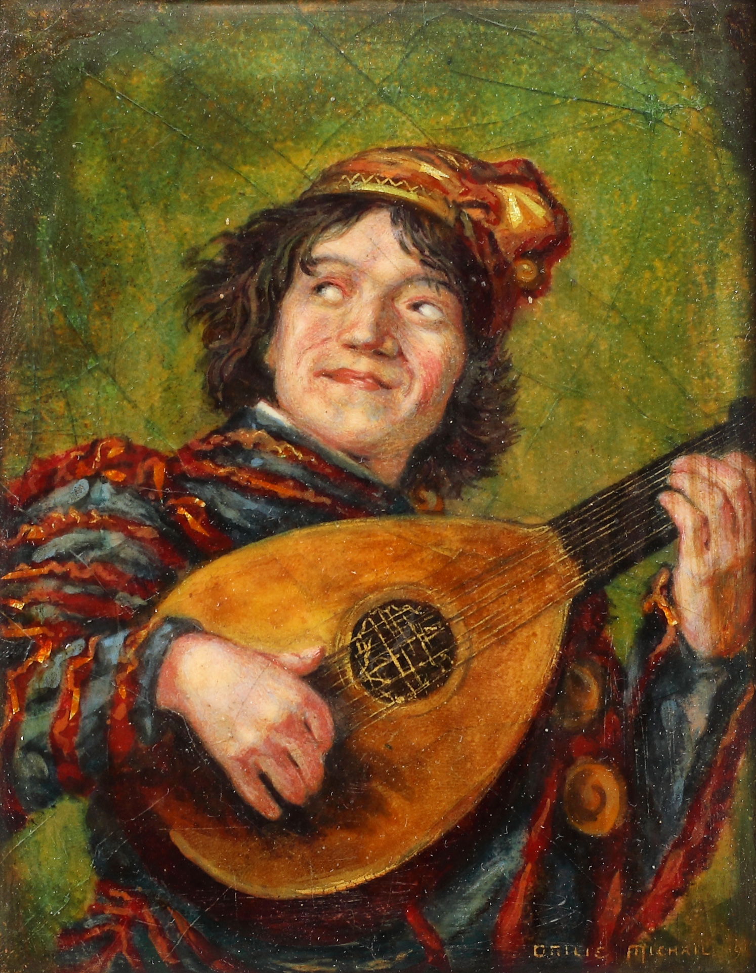 Trubadur cu mandolină (după o pictură de Frans Hals)