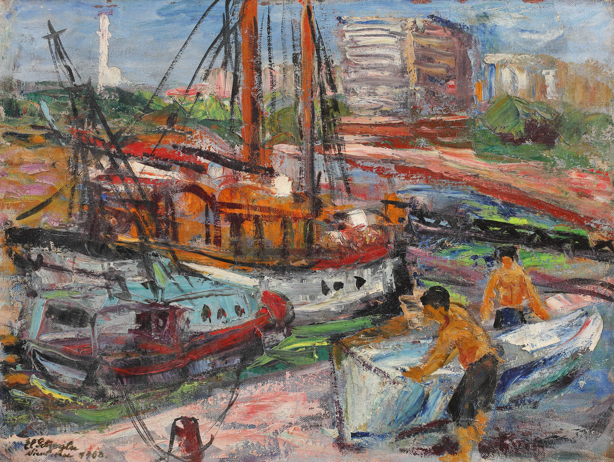 În port