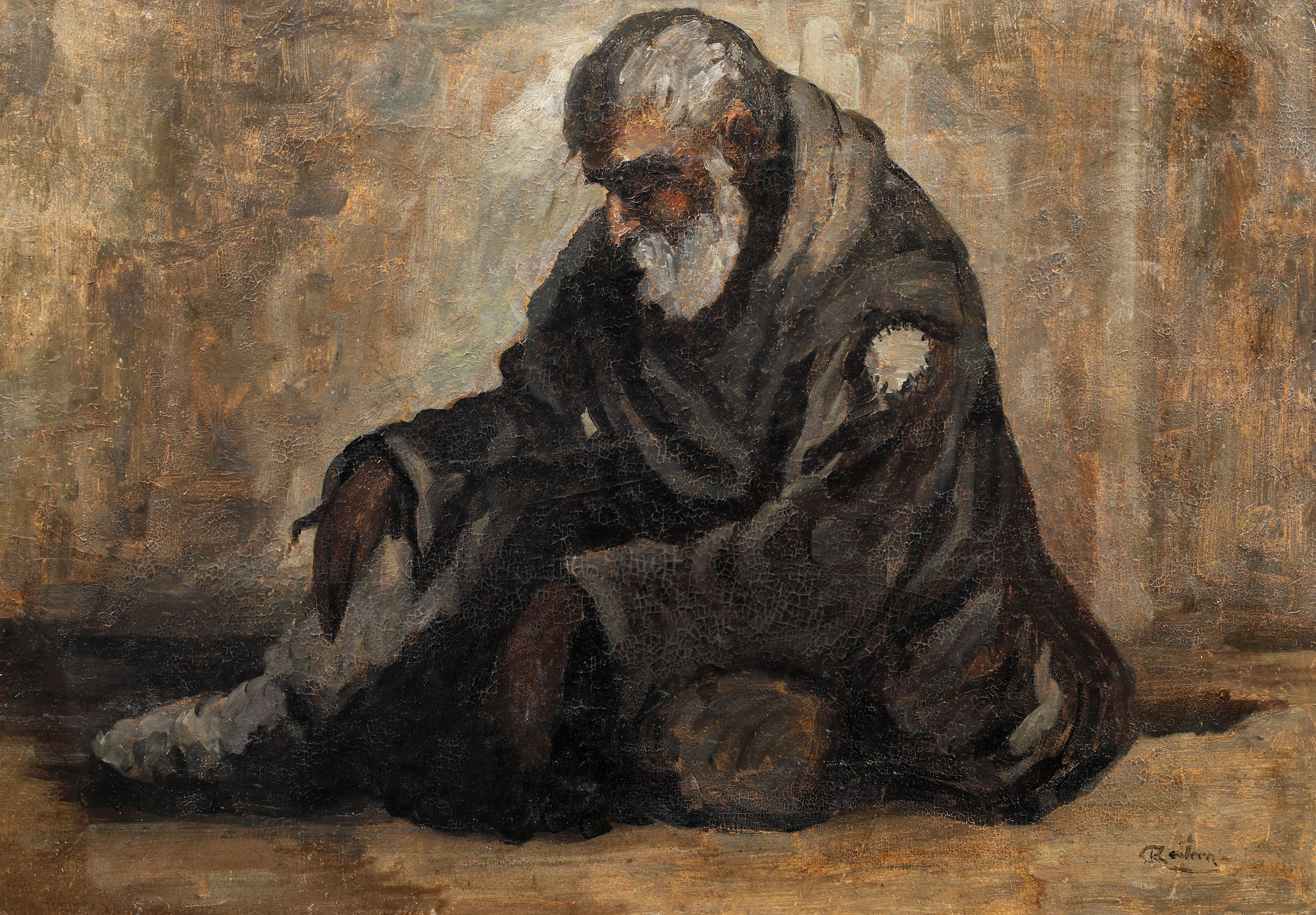 Bătrân odihnindu-se