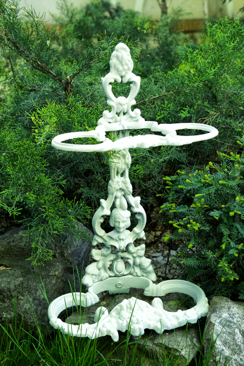 Umbrella stand with Rococo inspired decorative motifs