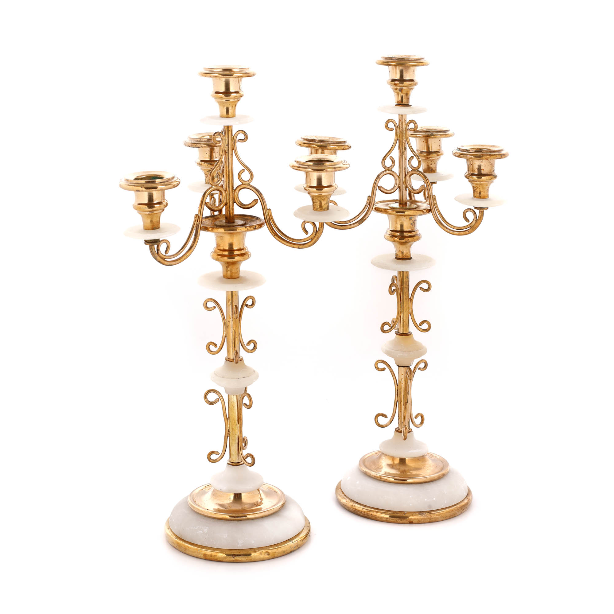Spectaculară pereche de sfeșnice Novelty, cca. 1880-1900
