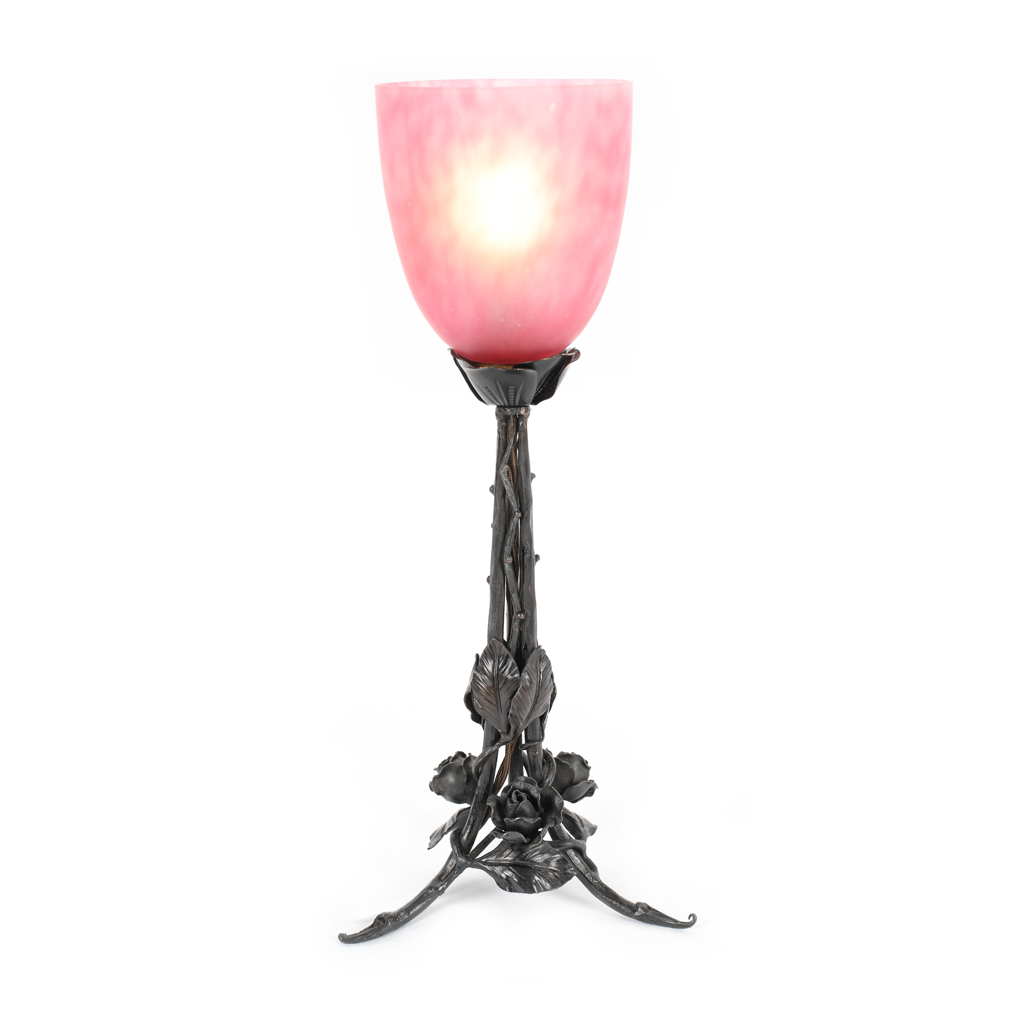 "Rose de France" - lampă Art Nouveau, realizată de Henri Fournet, cca. 1925