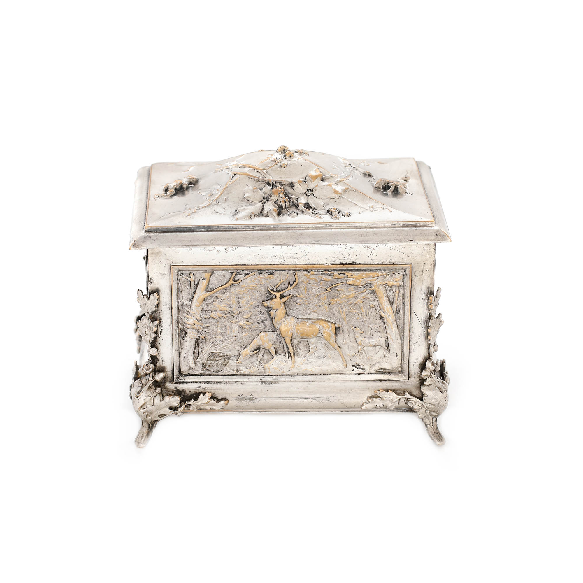 Cutie cu capac Belle Époque, autor Louis Armand Rault, realizată pentru Maison Jacquet, 1882, piesă muzeală de colecție