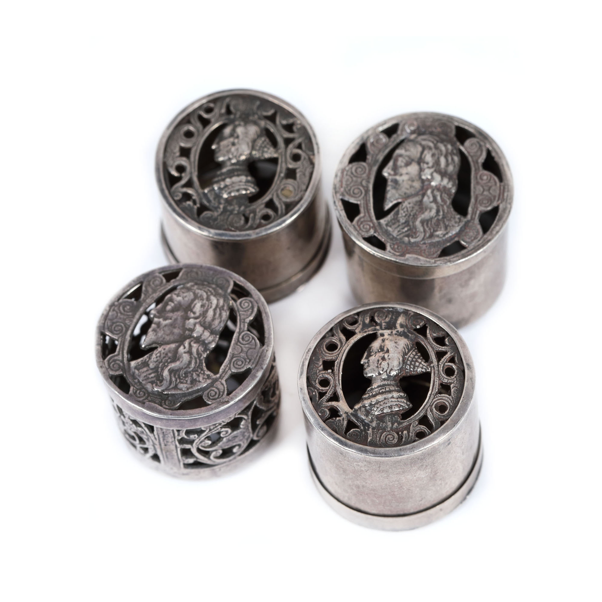 Set de patru piese din argint, pentru joc, cca. 1630