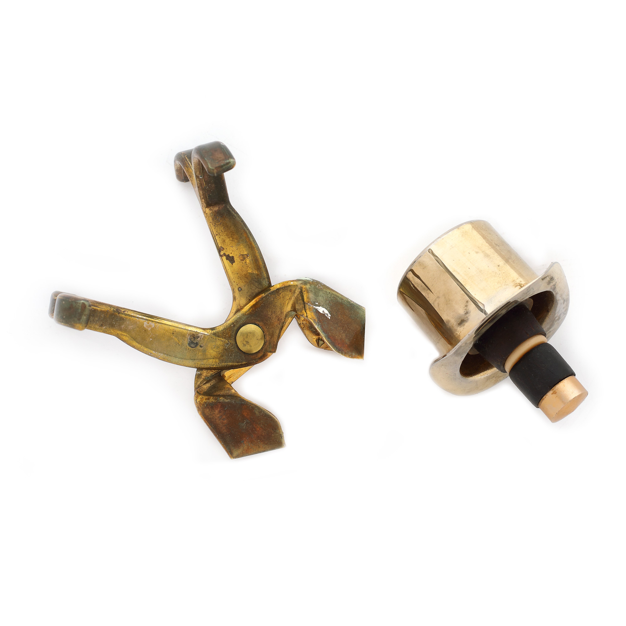 Champagne corkscrew and stopper, Cado brand, France, approx. 1950, in the original box