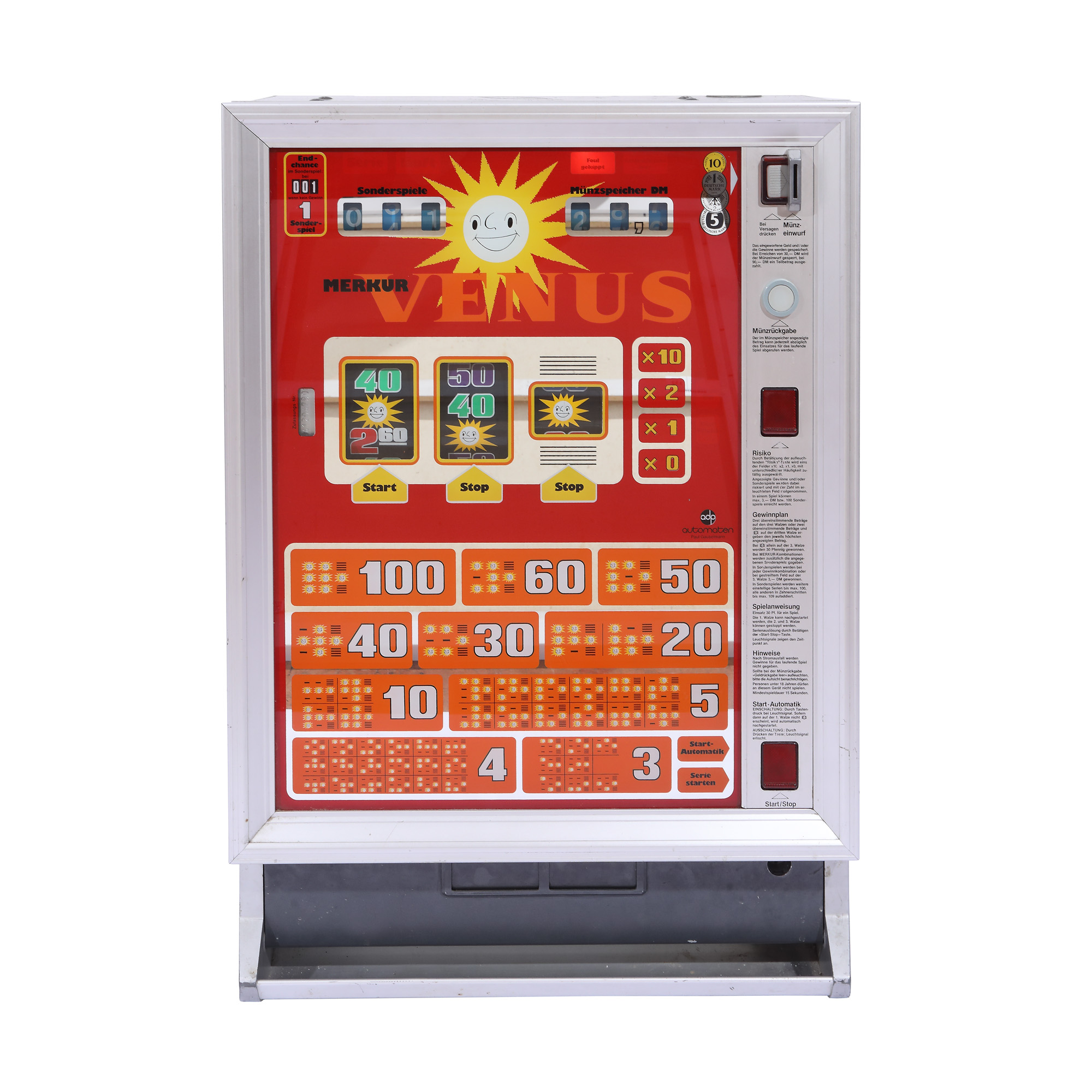 Merkur automatic gambling game, Venus model, Germany