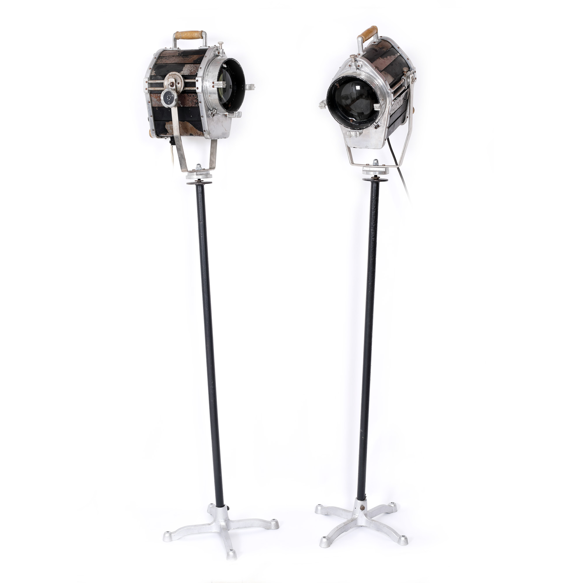Pair of light projectors, for theatres or studios, Romania, approx. 1920