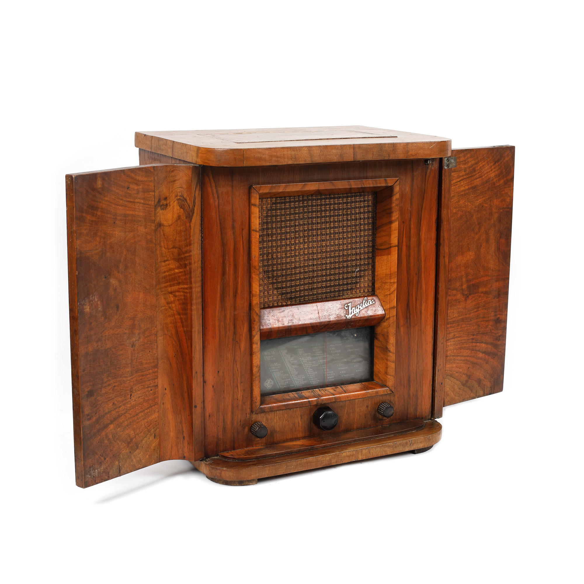Ingelen Art Deco cabinet radio, Vienna, approx. 1936