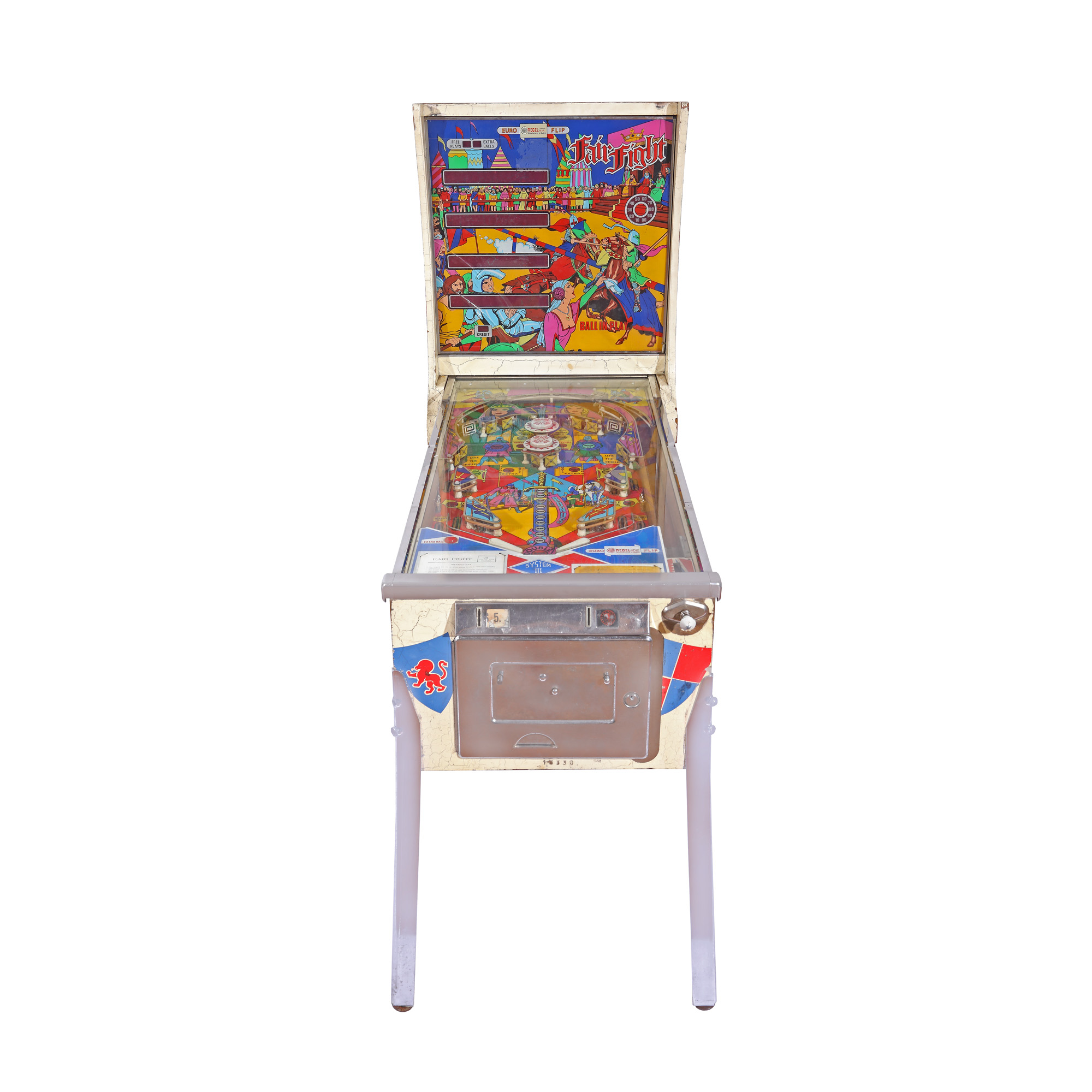 Unique electronic pinball game Fair Fight, with the theme of a Spanish tourney, belonged to Nicolae CeauÈescu, it was in the holiday villa from Neptun