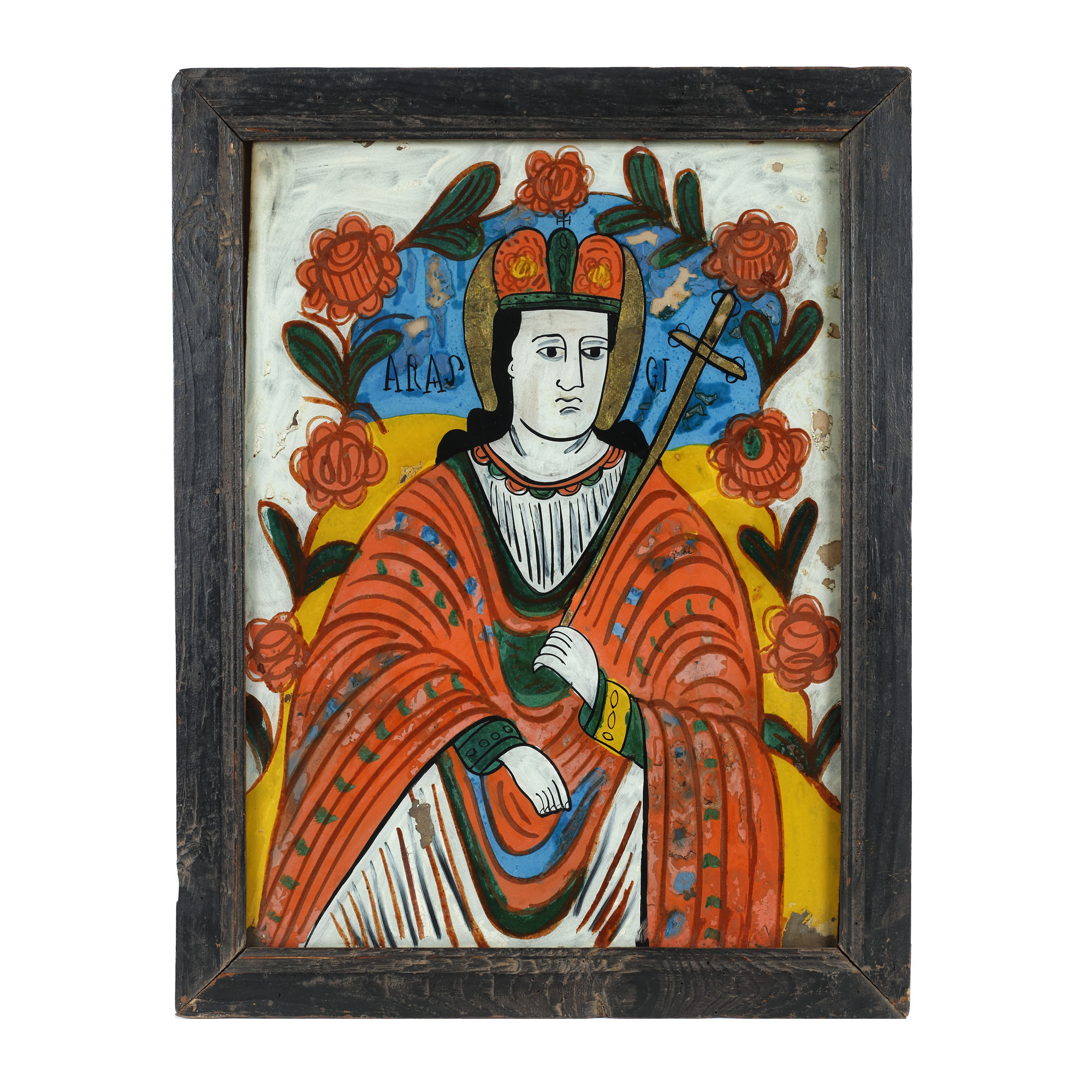 Icoană pe glajă, ”Sfânta Paraschiva”, atelier din Nicula, sfârșitul sec. XIX