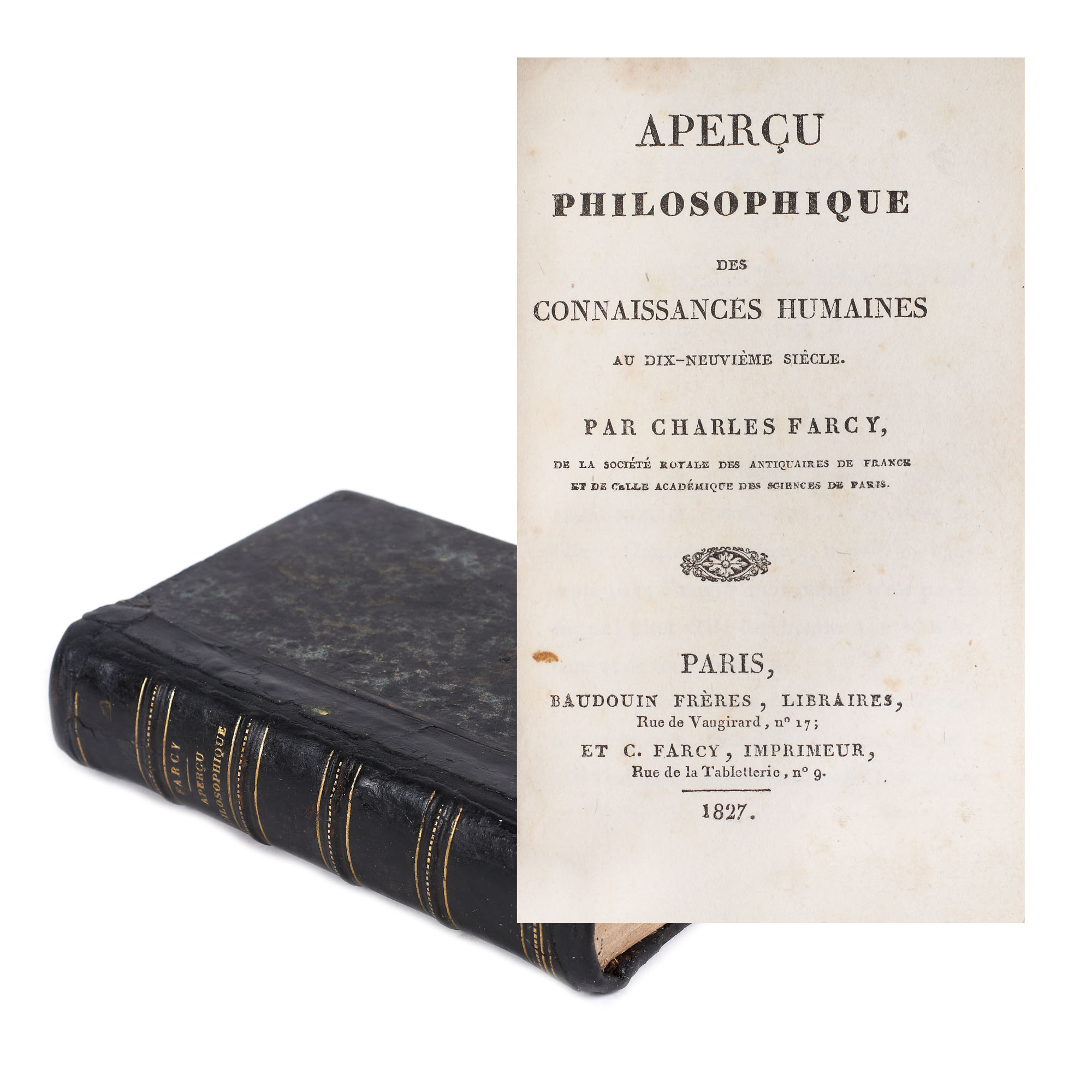 ”Filosofie generală”, de Charles Farcy, franceză, Paris, 1827