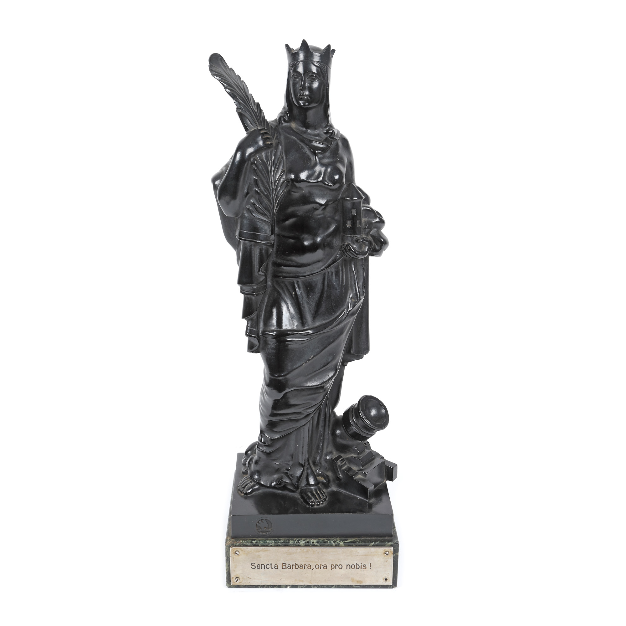 Saint Barbara - statuette representing the spiritual patroness of gunsmiths and artillerymen, Czechoslovakia, approx. 1942
