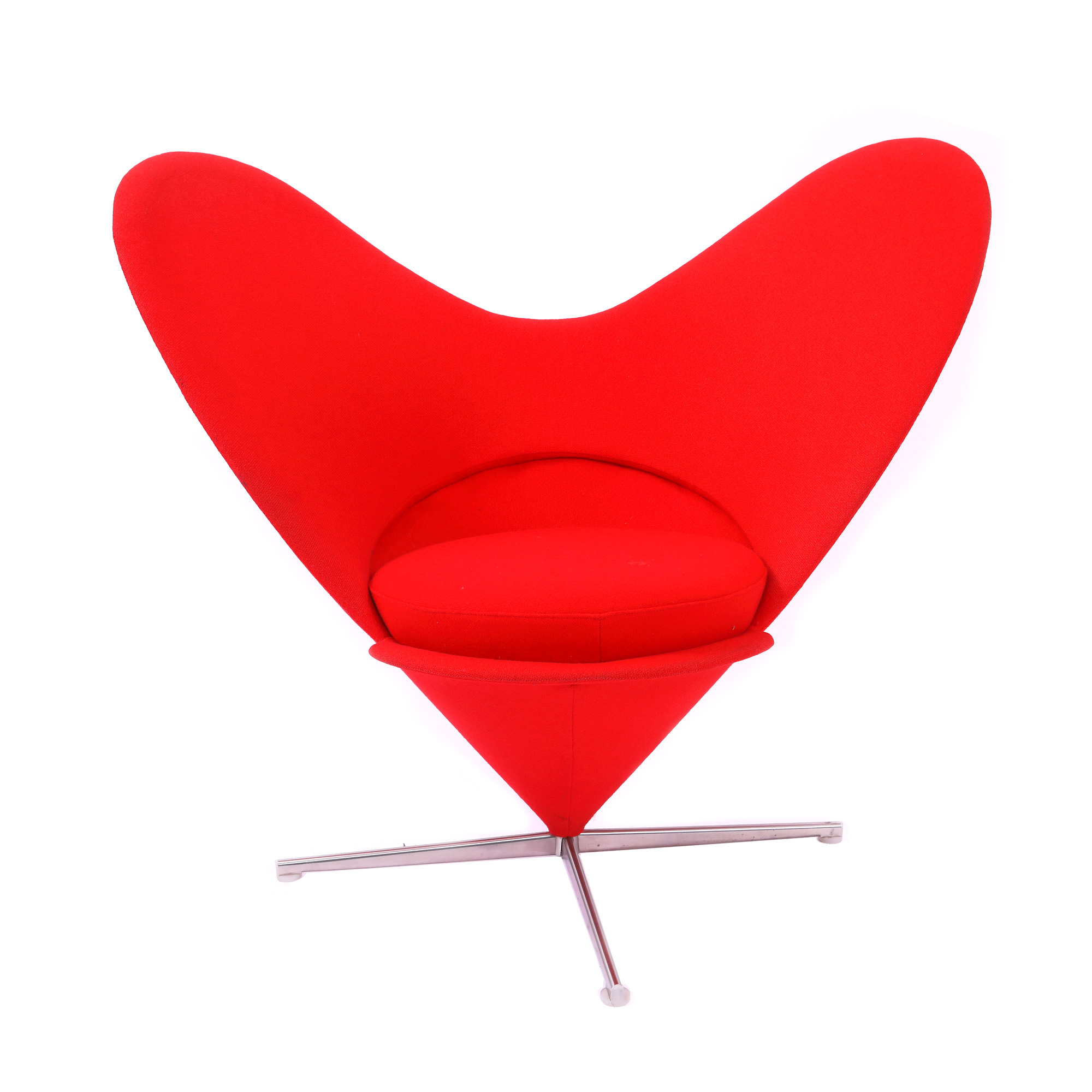 ”Heart cone chair” - scaun din material textil, design Verner Panton, cca. 1959