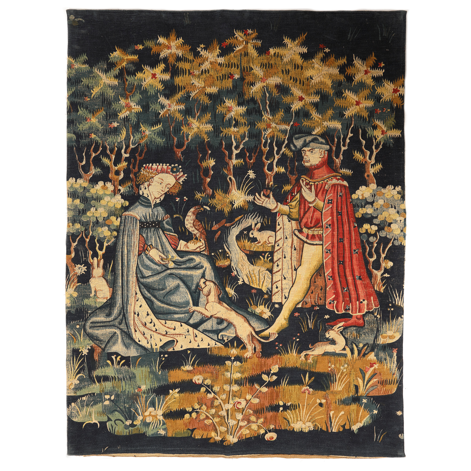 Tapiserie, reinterpretare după "Le don du coeur" (Dăruirea inimii), Franța, începutul sec. XX
