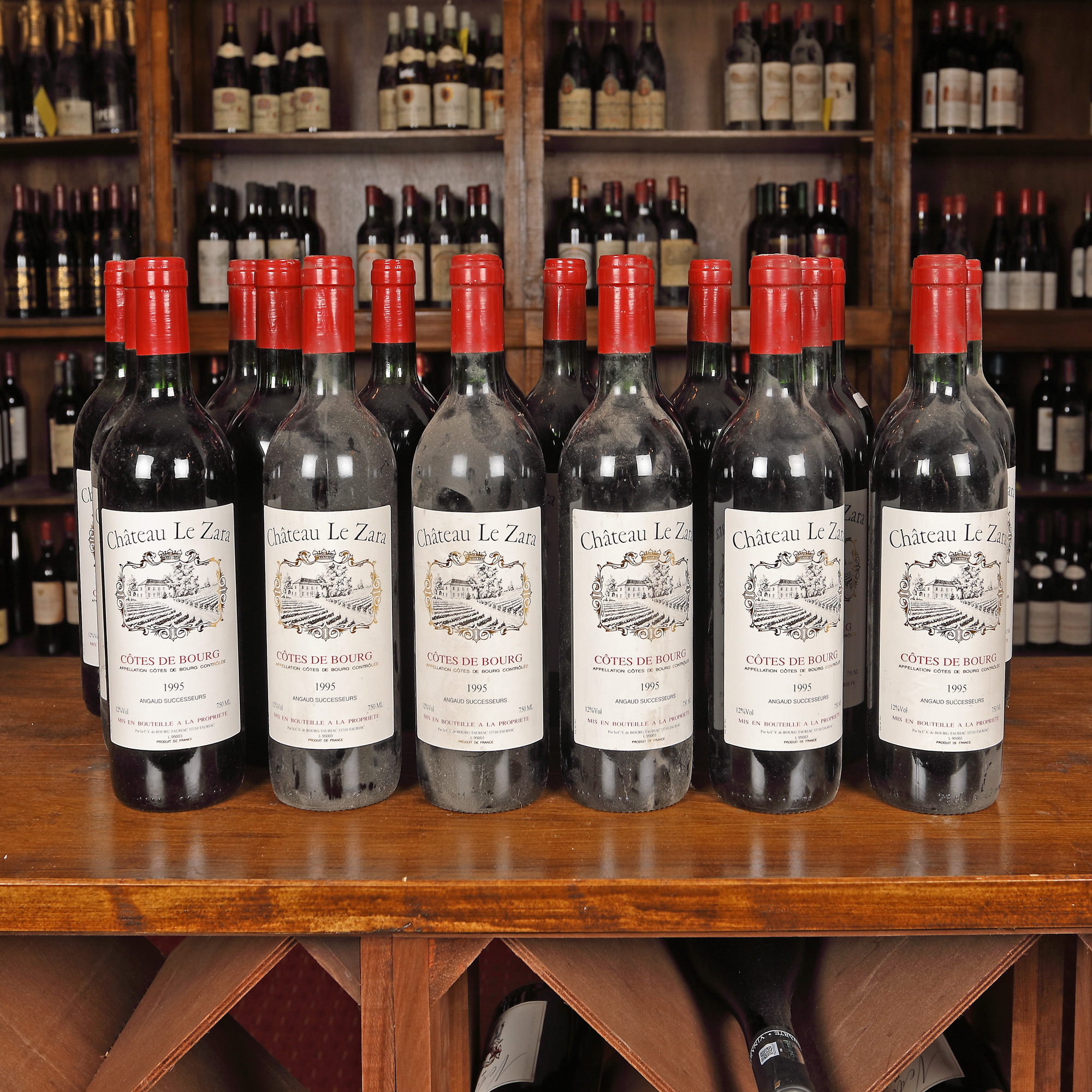 Colecție de vinuri Château Le Zara, Côtes de Bourg, 1995, 20st x 0,75l